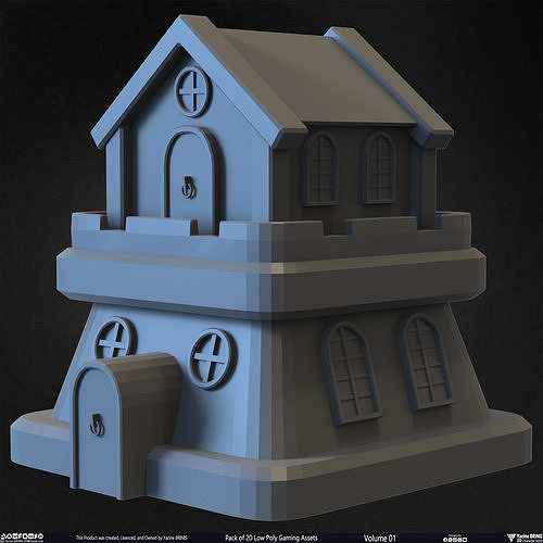 Pack of 20 Low Poly Gaming Assets Vol 01 Low-poly 3D model 5