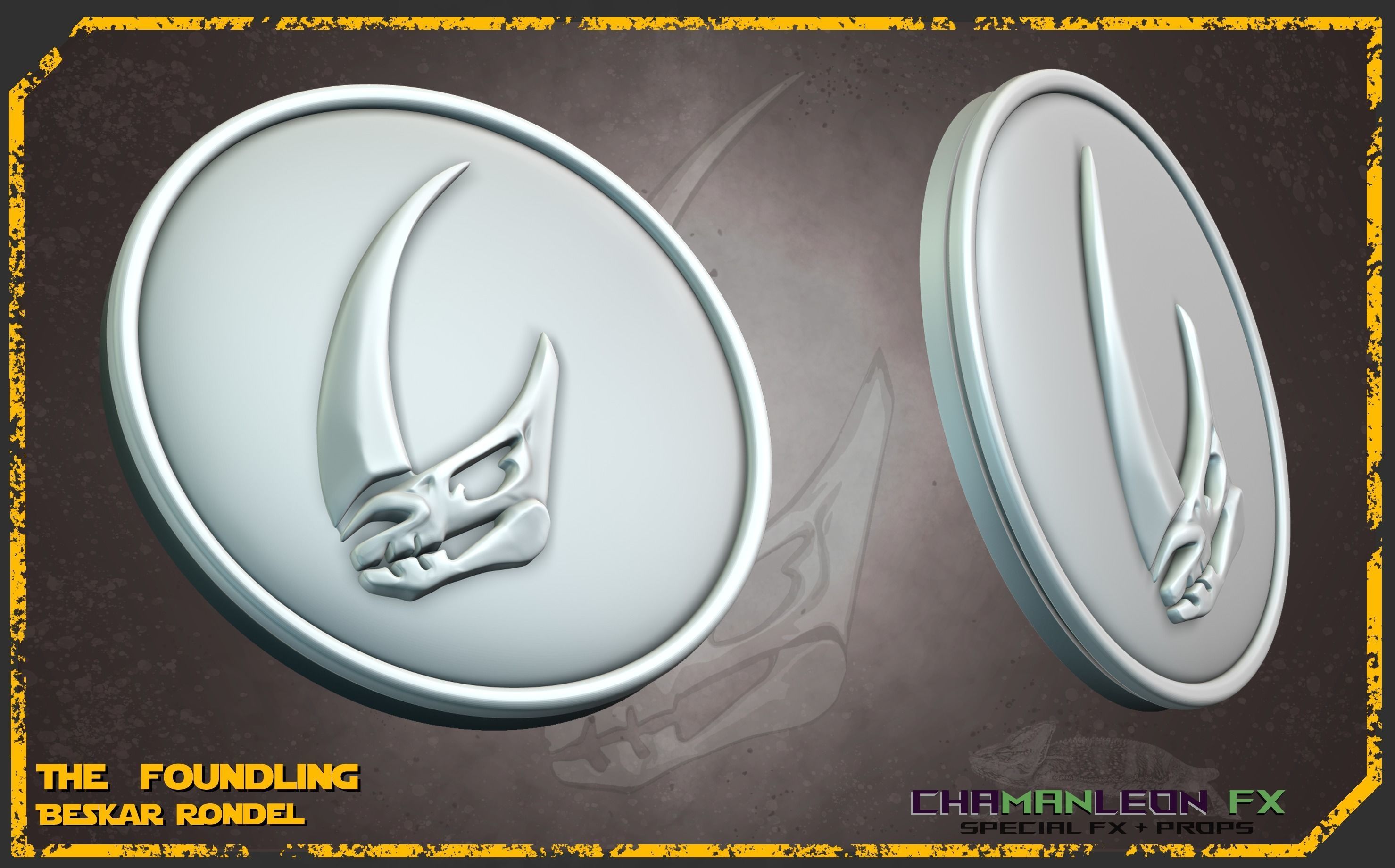 The Foundling Beskar Rondel The Mandalorian Cosplay 3D print model_2