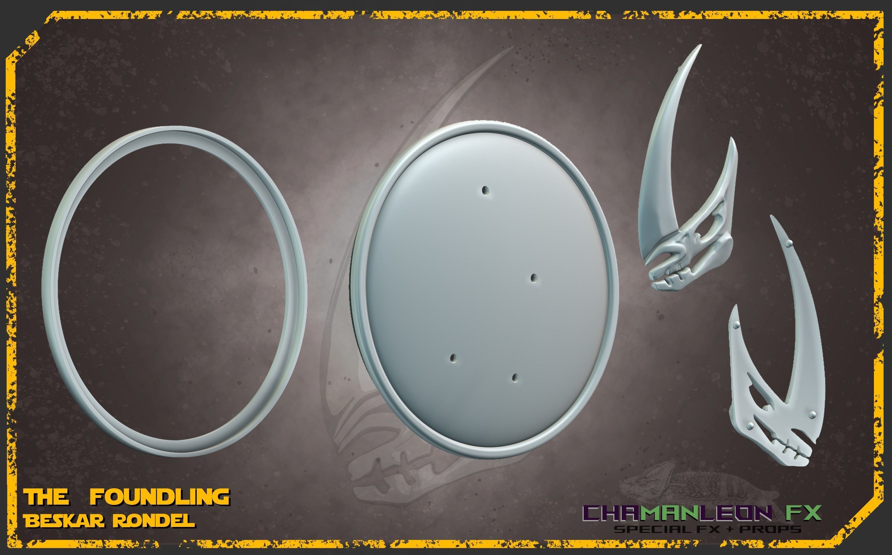 The Foundling Beskar Rondel The Mandalorian Cosplay 3D print model_3