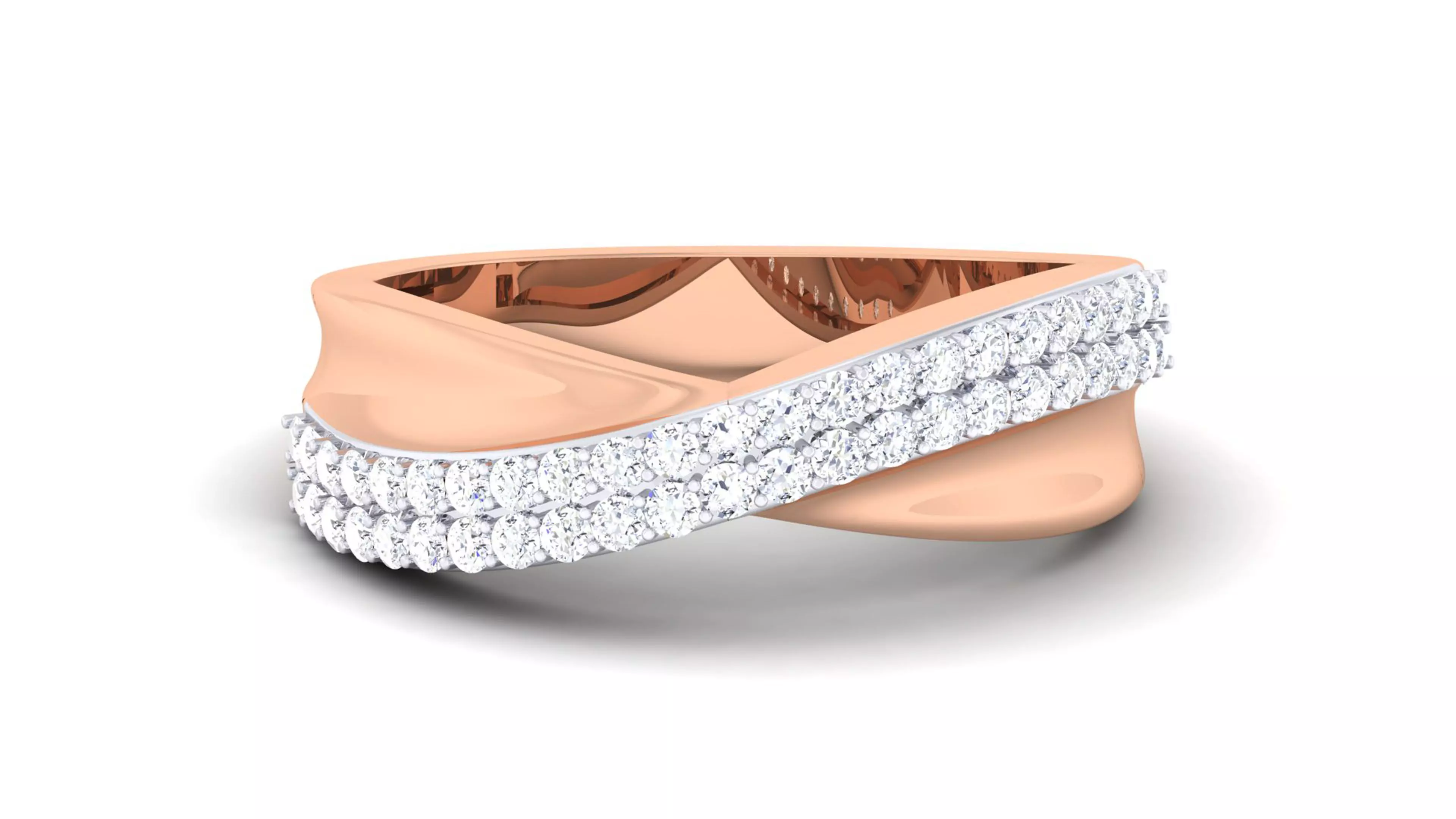Couple Band Ring 3dm render detail 3D print model