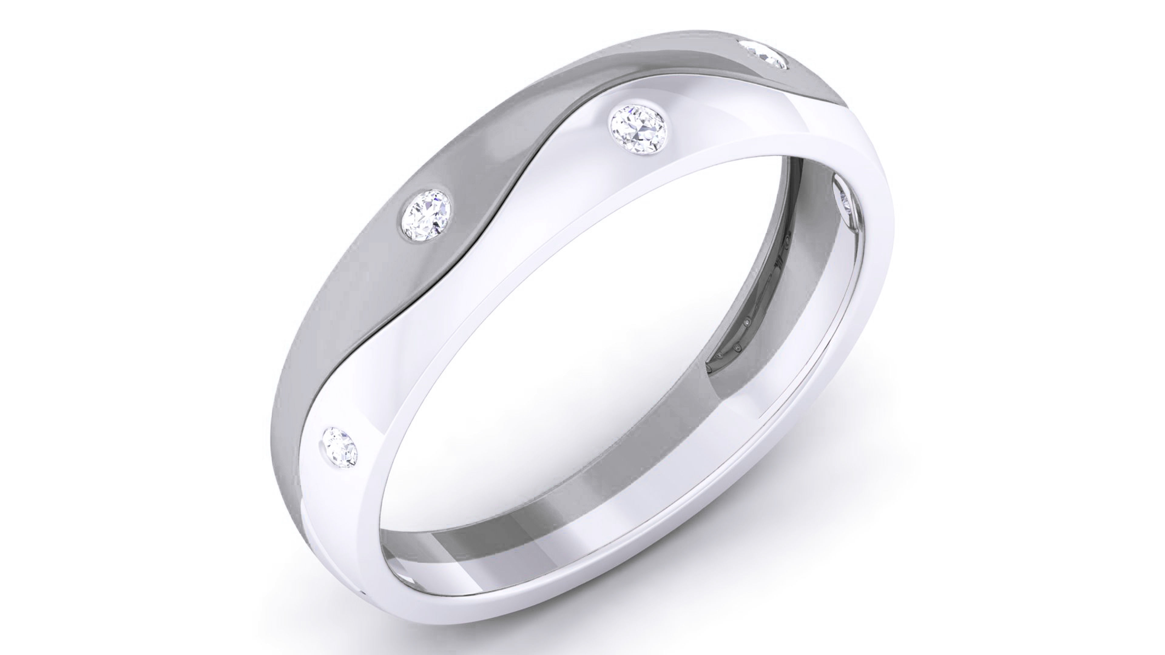 Couple Band Ring 3dm render detail  3D print model_7