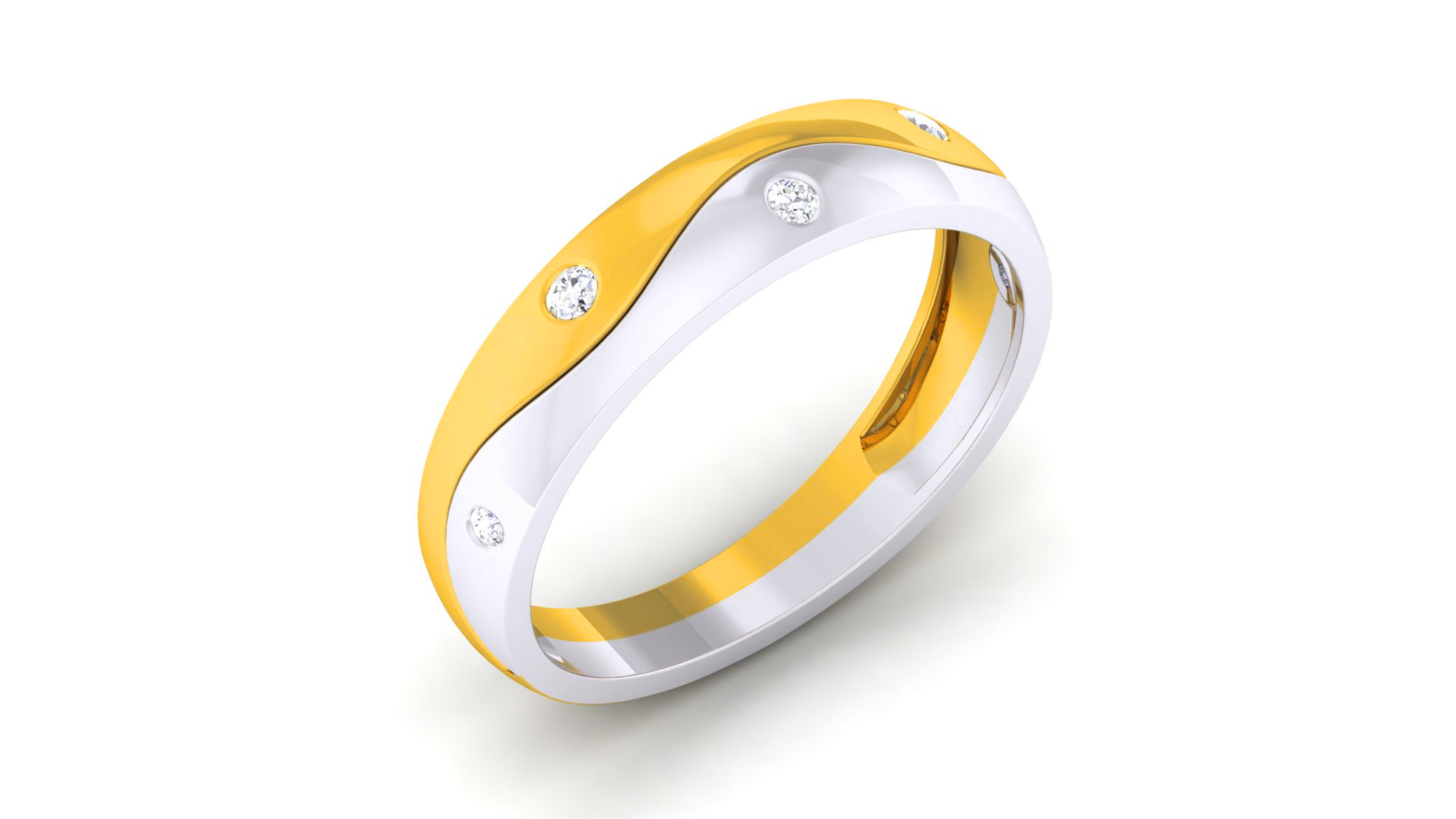 Couple Band Ring 3dm render detail  3D print model_19
