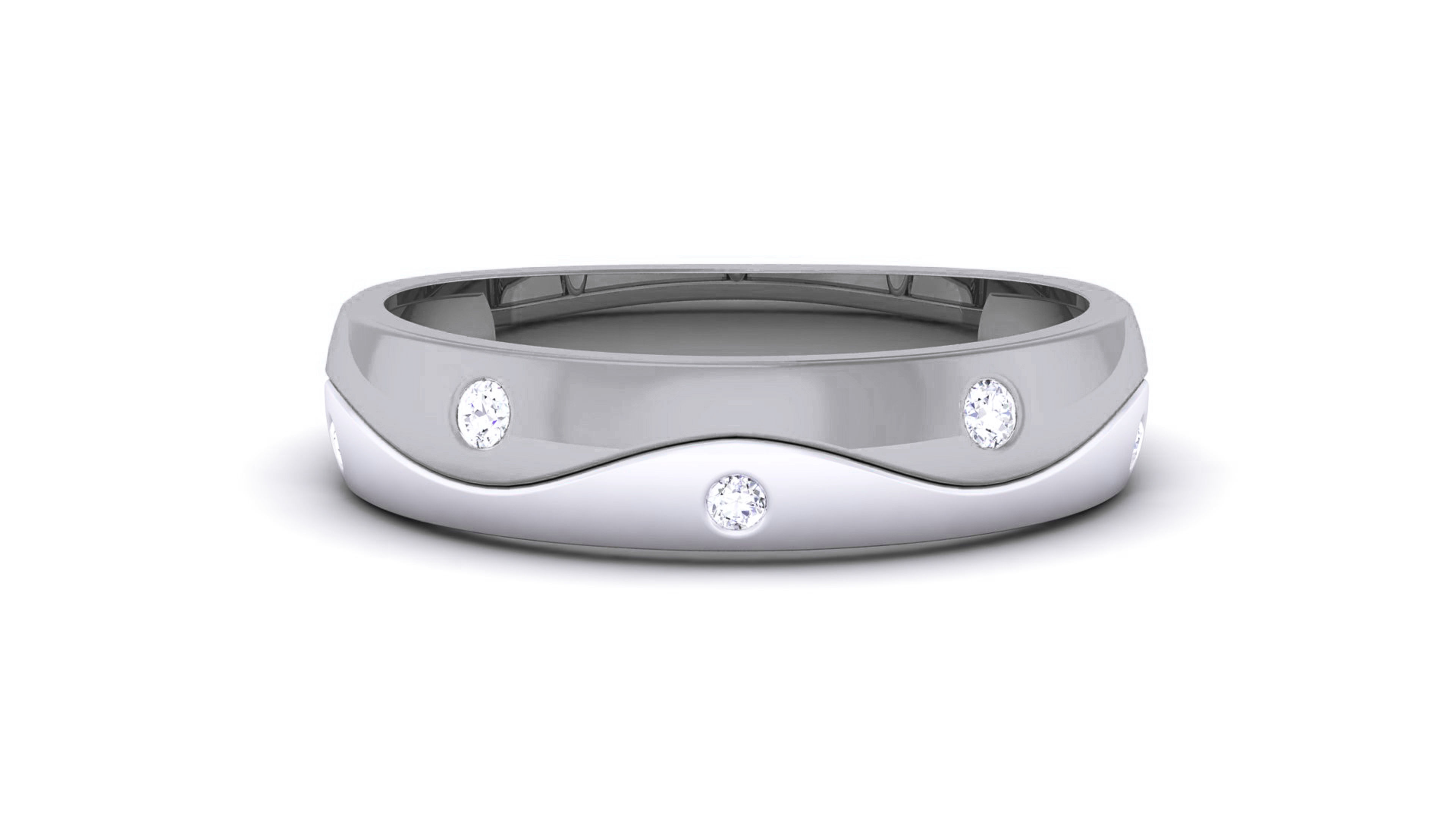 Couple Band Ring 3dm render detail  3D print model_25