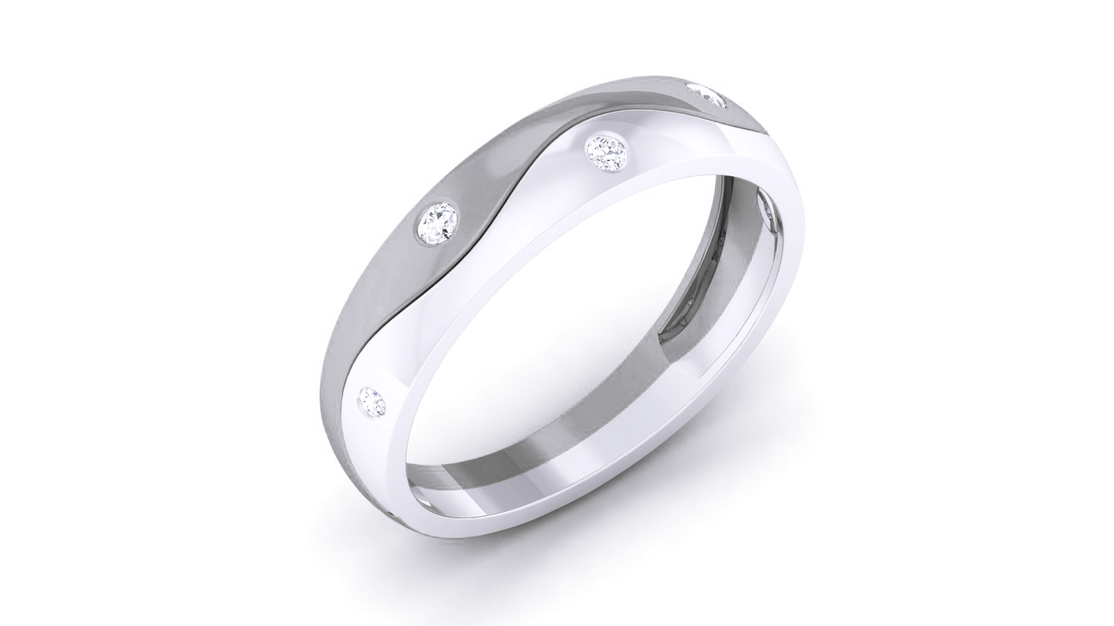 Couple Band Ring 3dm render detail  3D print model_18