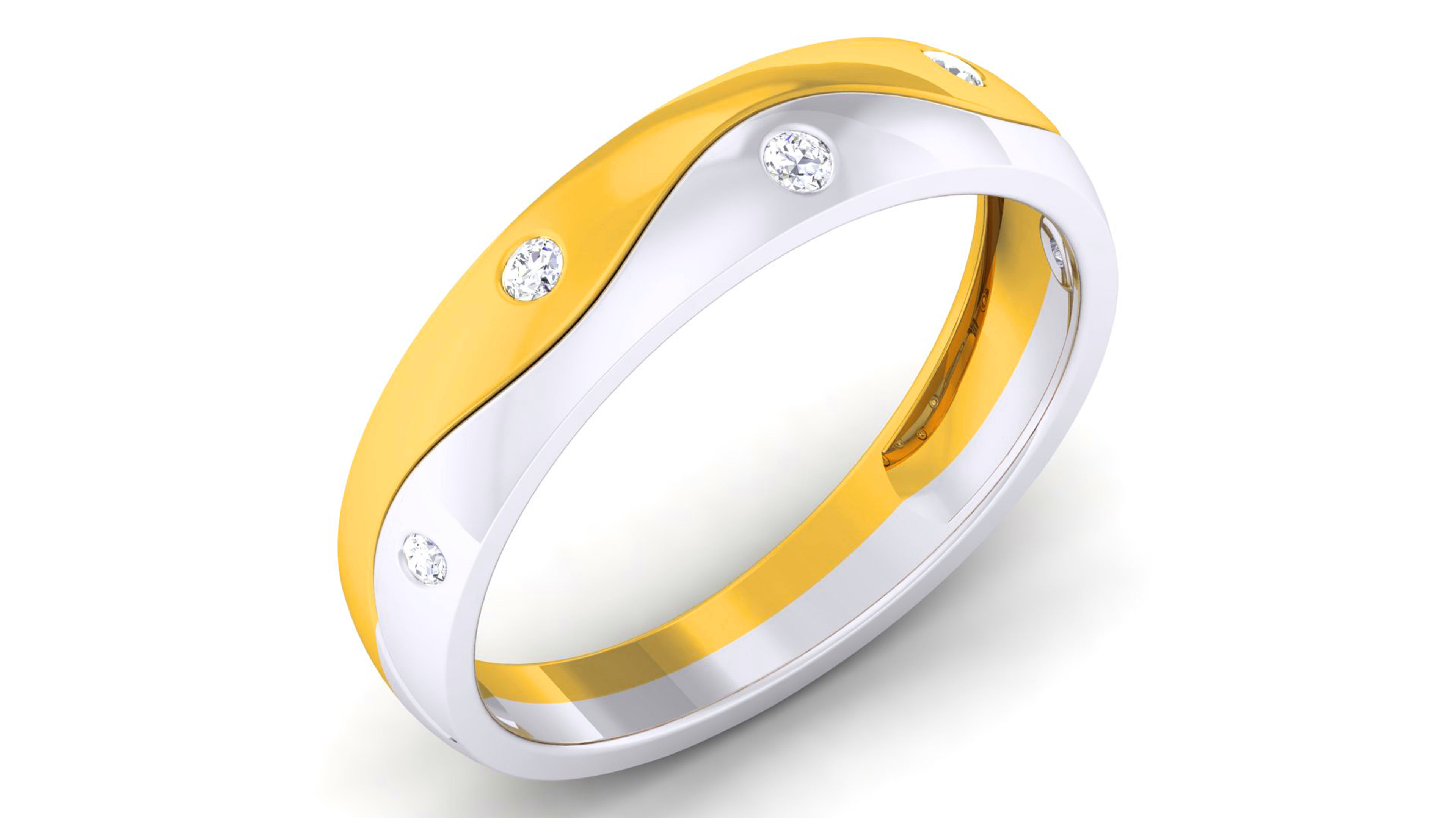 Couple Band Ring 3dm render detail  3D print model_8