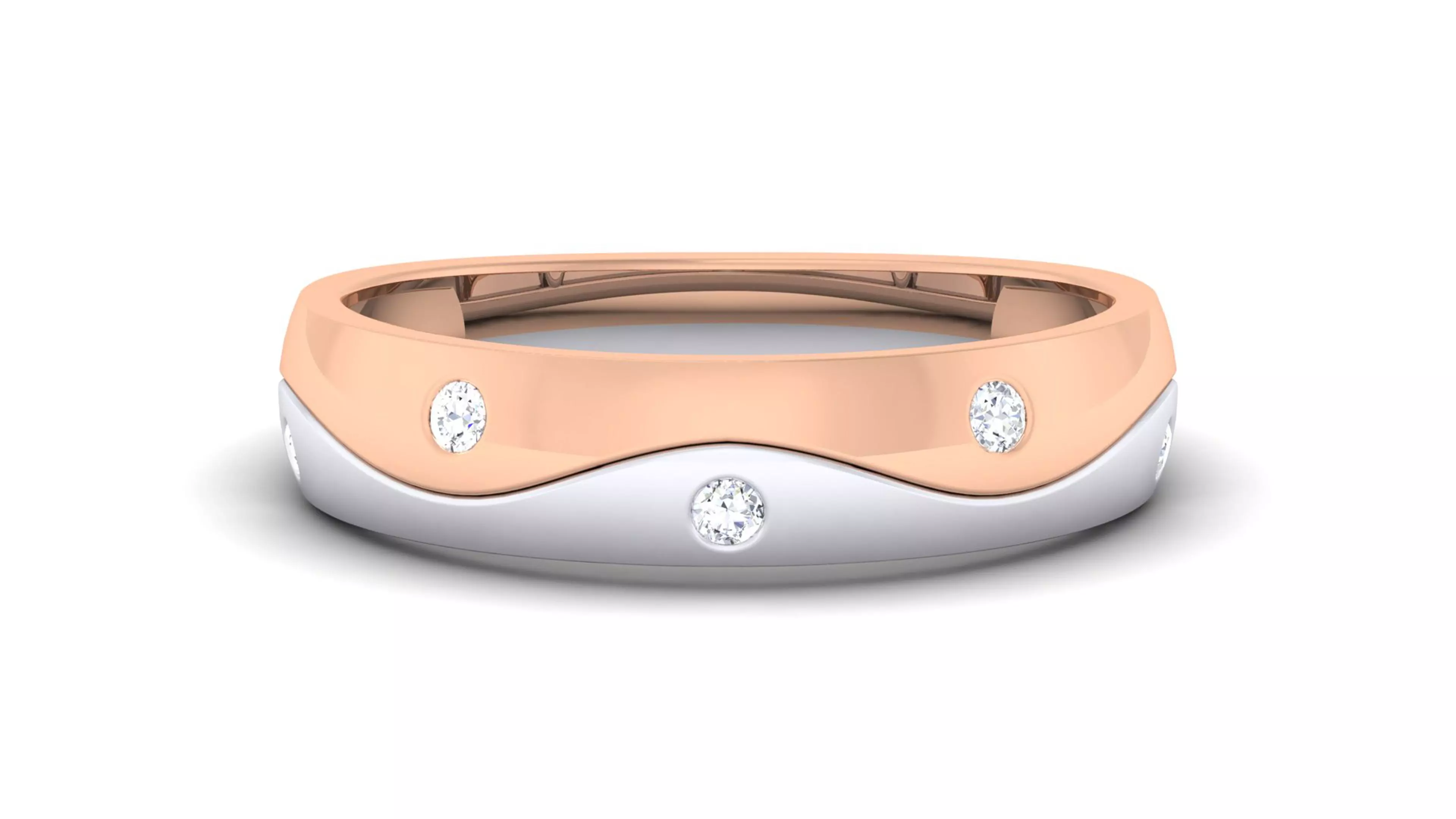 Couple Band Ring 3dm render detail  3D print model_0