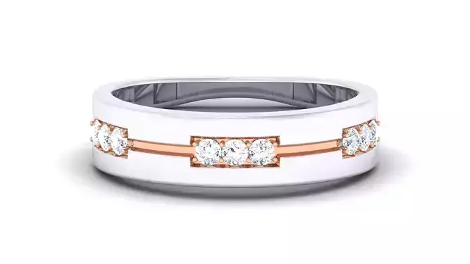 Couple Band Ring 3dm render detail 