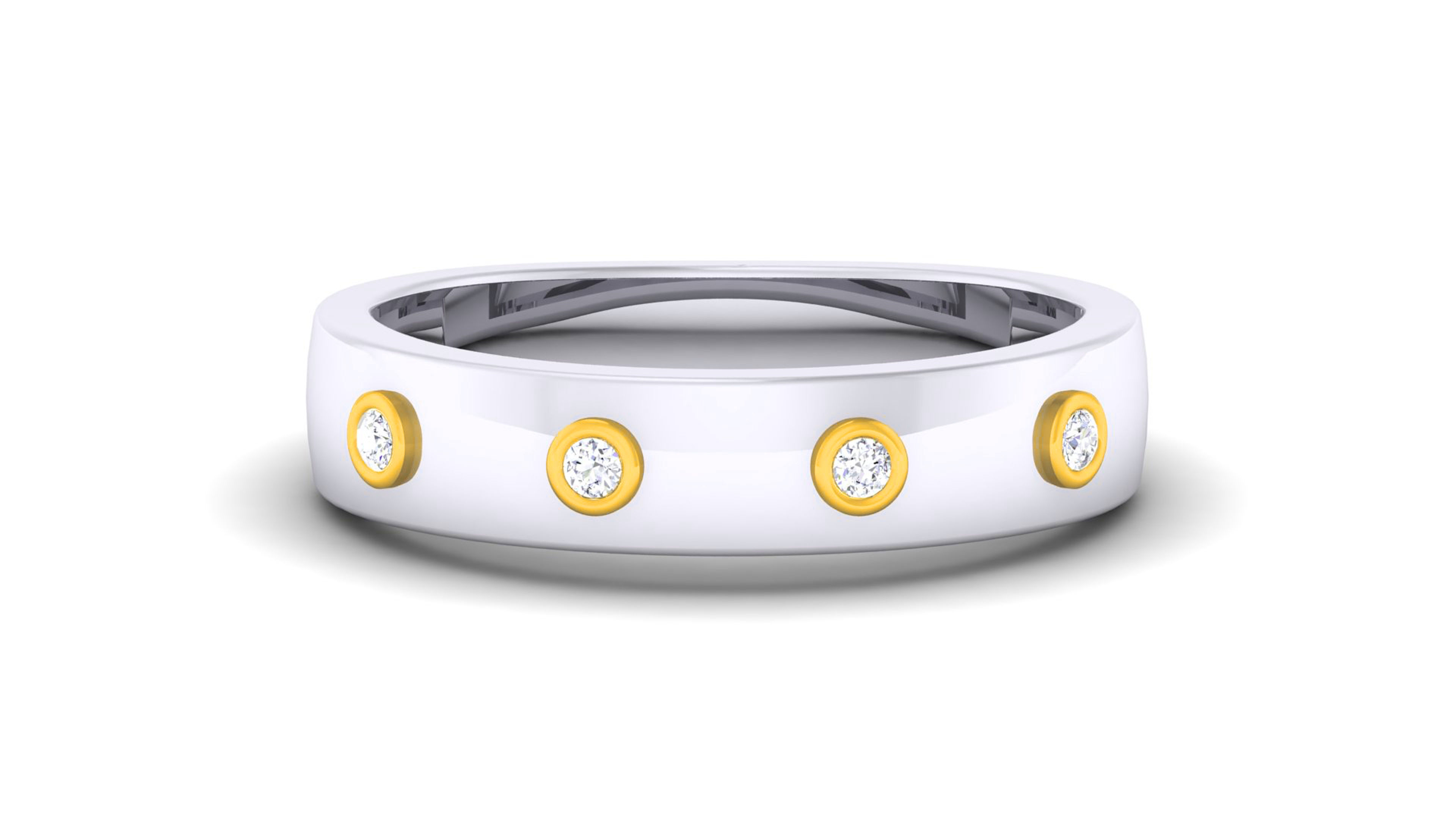 Couple Band Ring 3dm render detail 3D print model_25