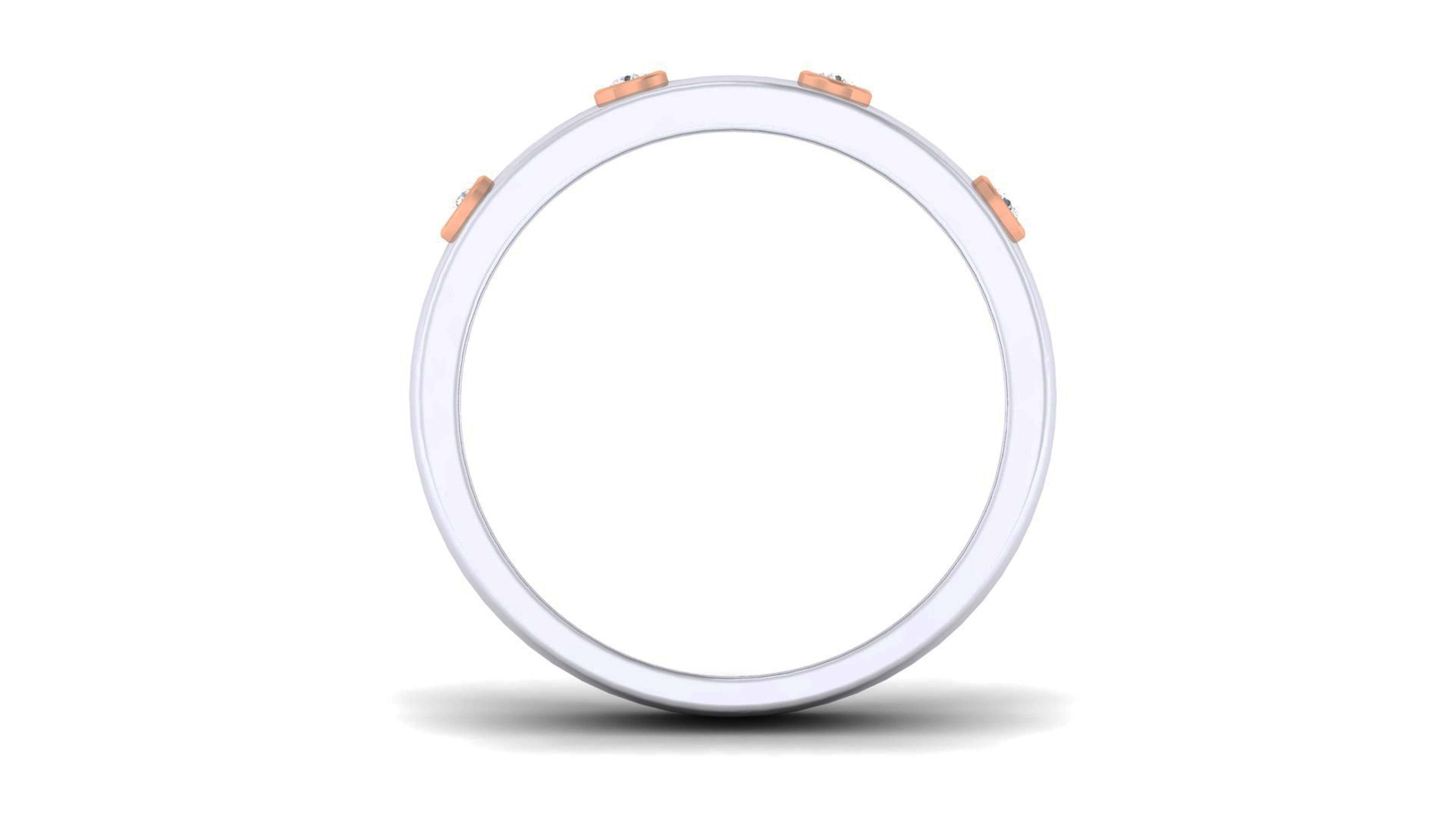 Couple Band Ring 3dm render detail 3D print model_14