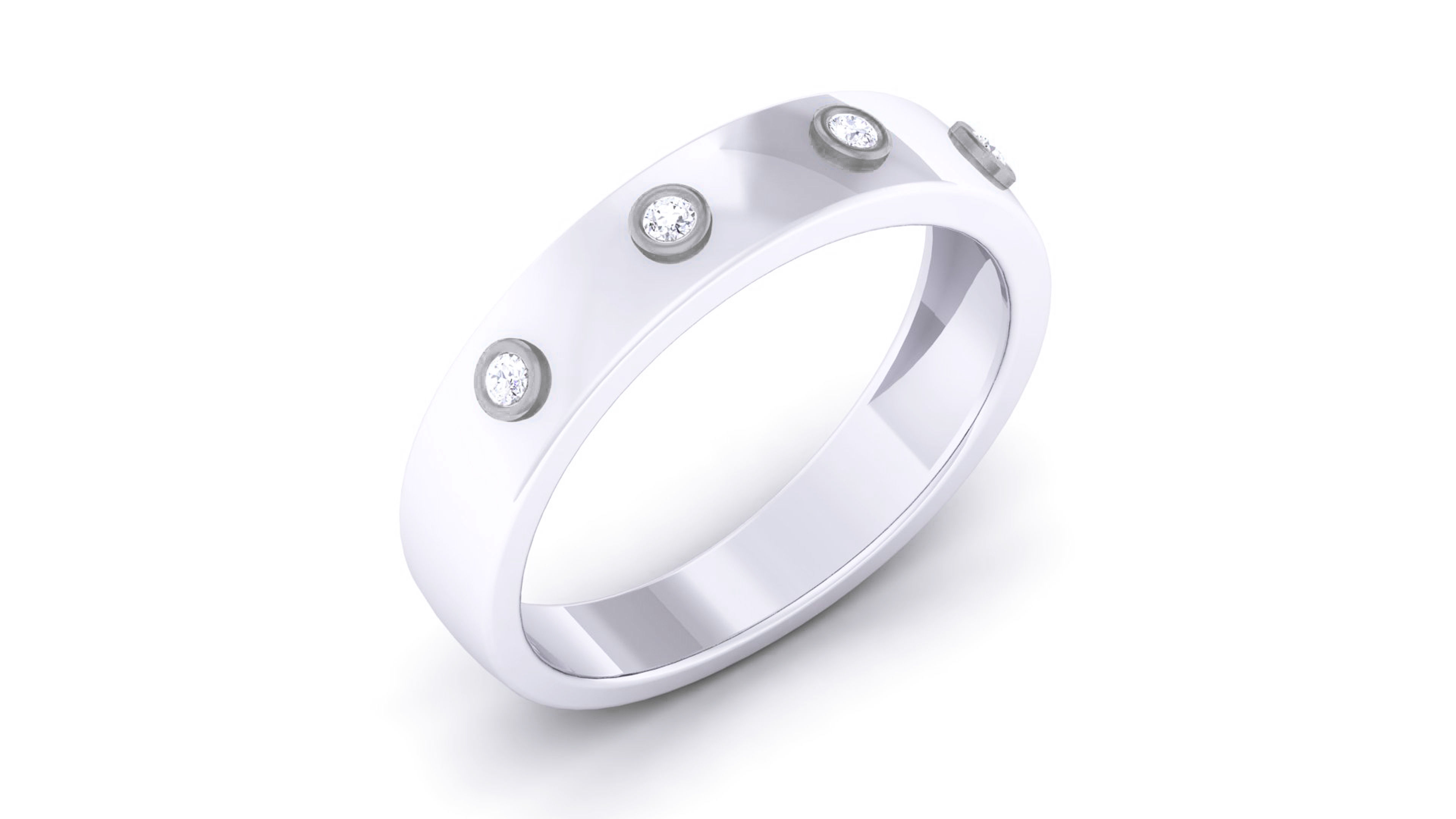 Couple Band Ring 3dm render detail 3D print model_19