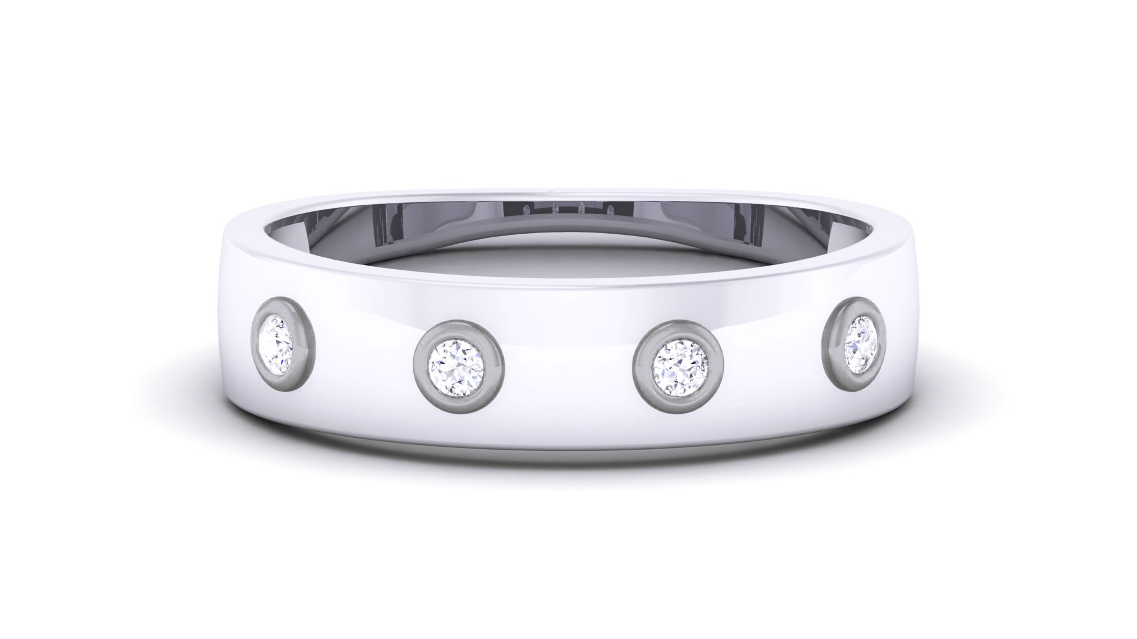 Couple Band Ring 3dm render detail 3D print model_13