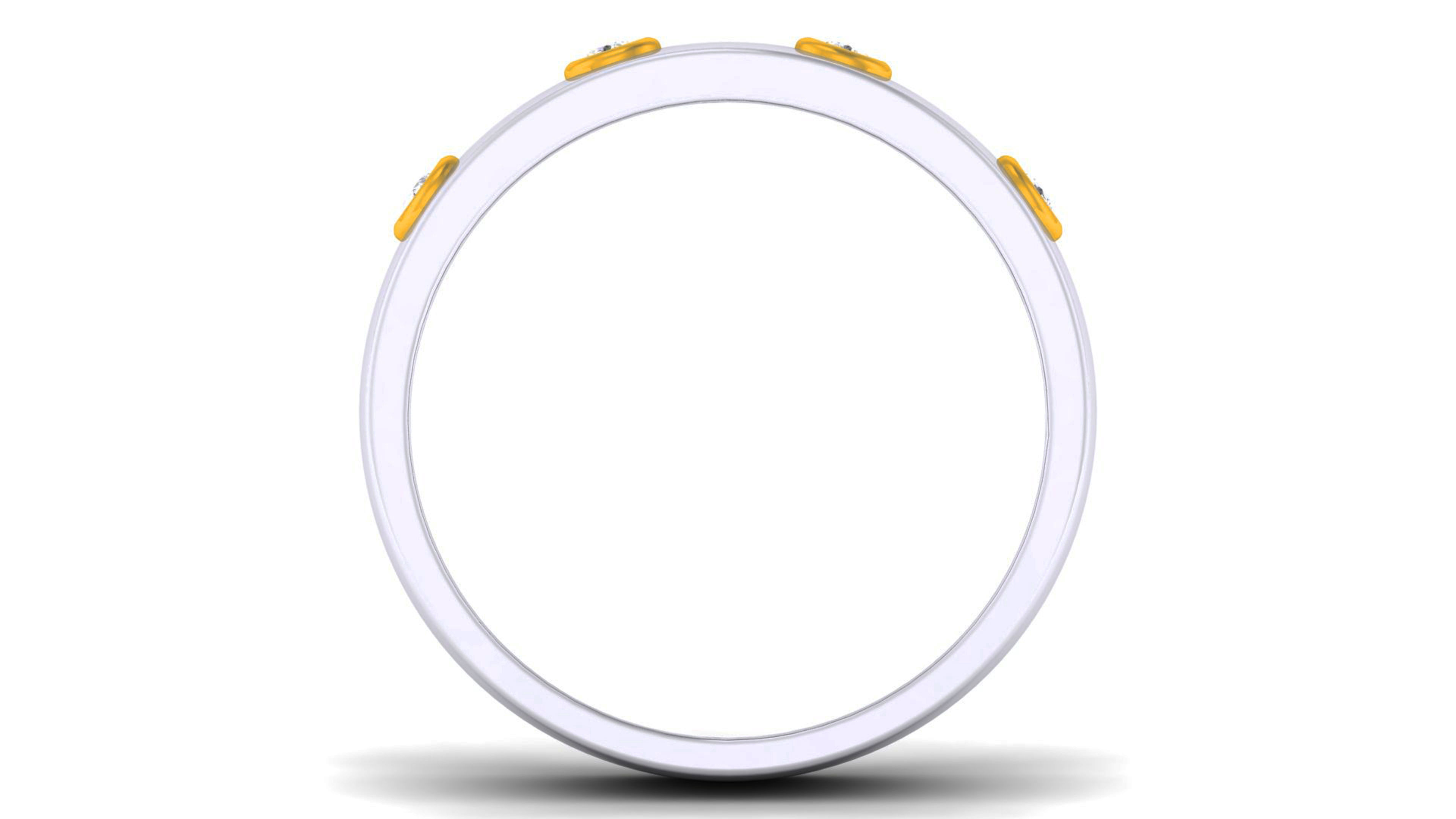 Couple Band Ring 3dm render detail 3D print model_5