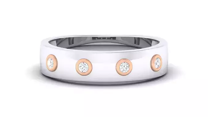 Couple Band Ring 3dm render detail 