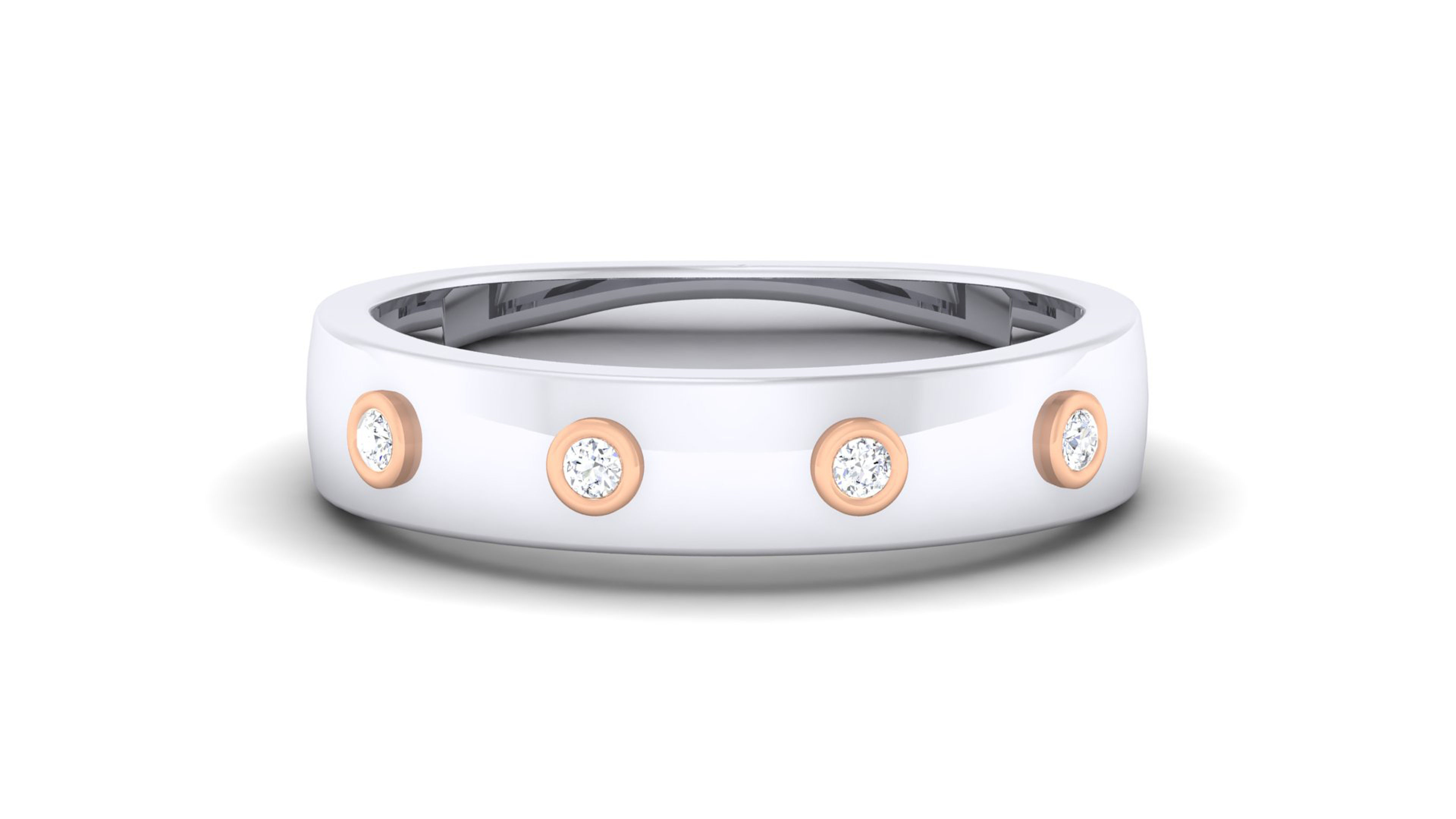 Couple Band Ring 3dm render detail 3D print model_23