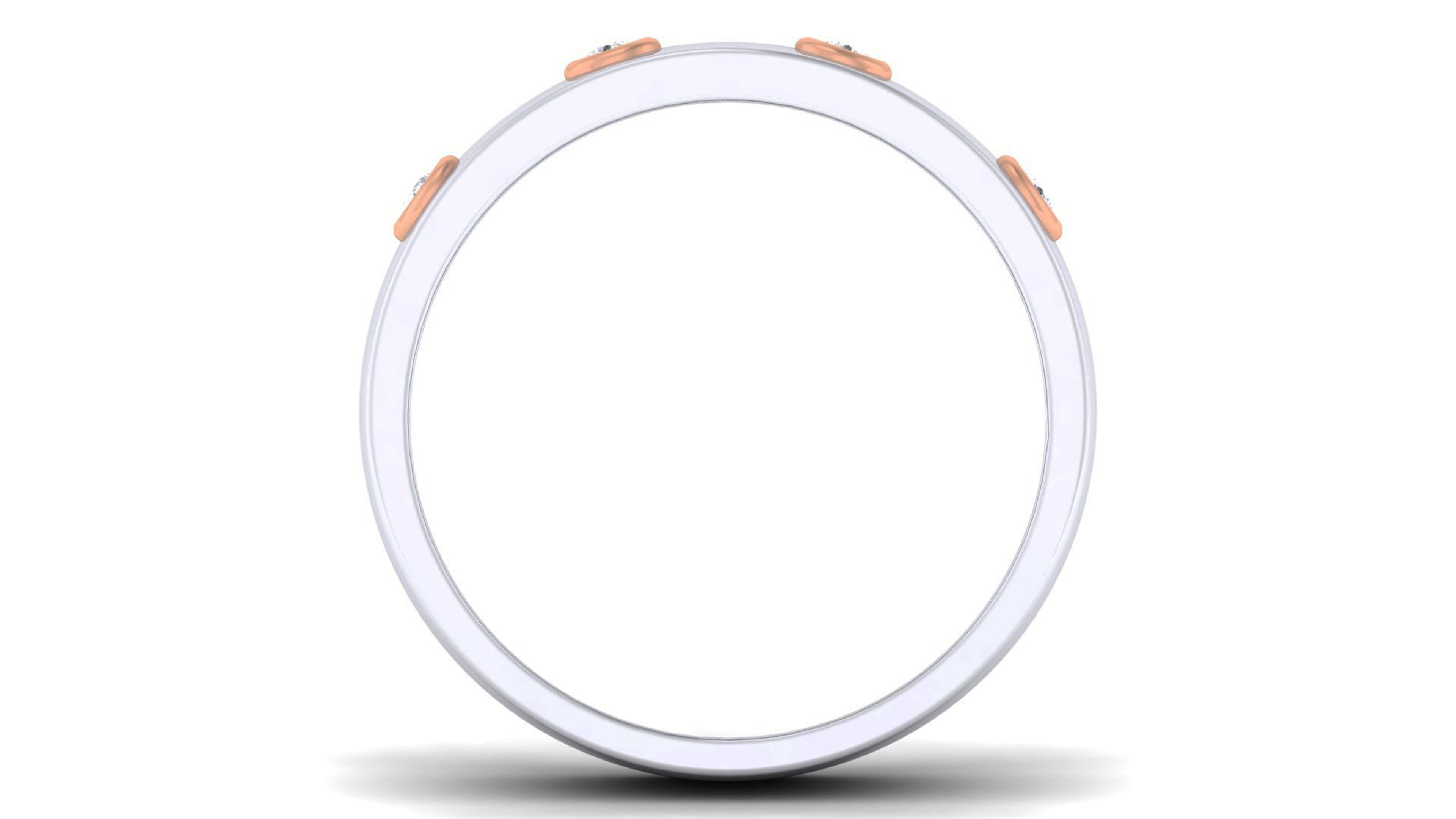 Couple Band Ring 3dm render detail 3D print model_3