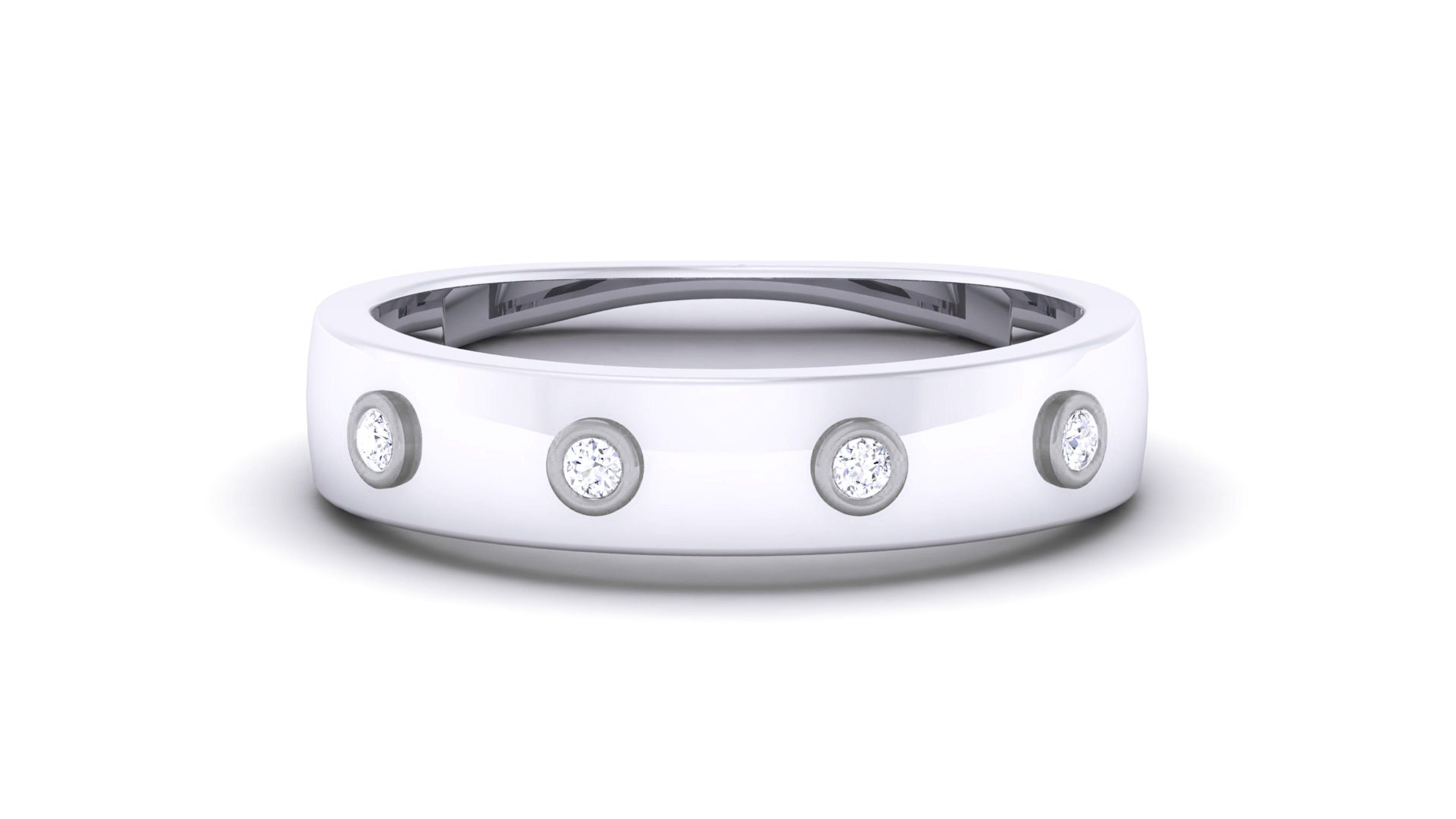 Couple Band Ring 3dm render detail 3D print model_24