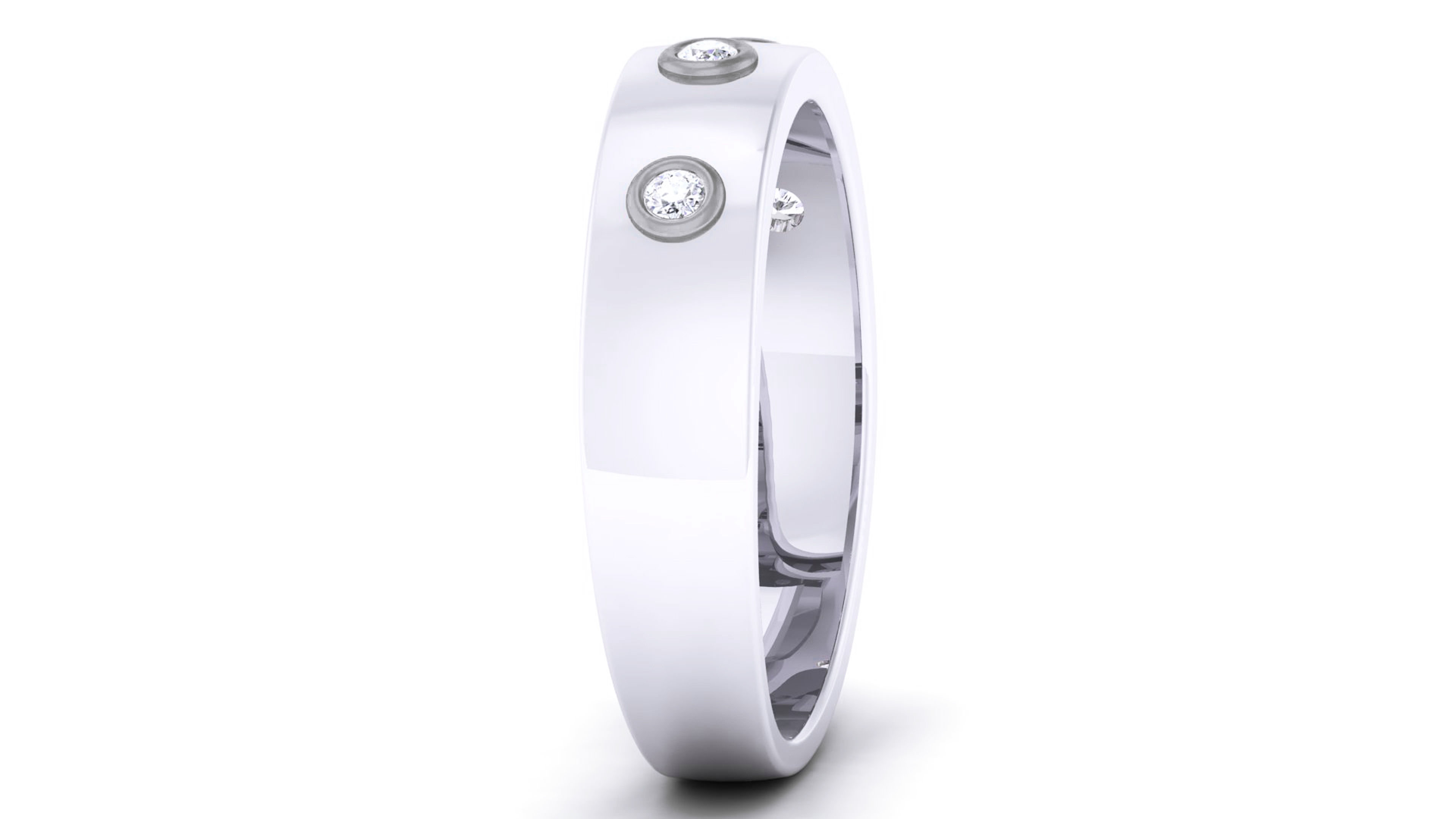 Couple Band Ring 3dm render detail 3D print model_9