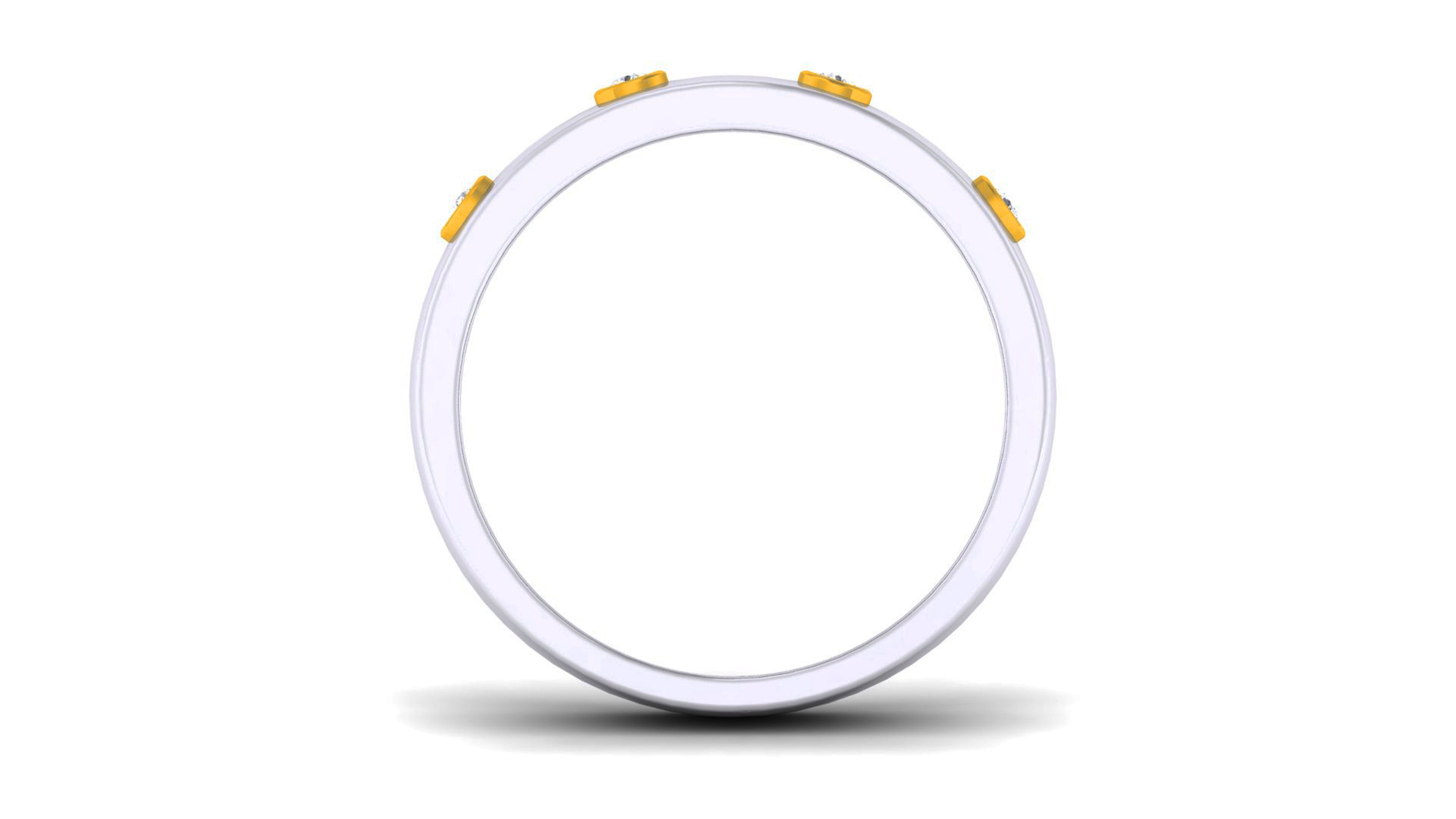 Couple Band Ring 3dm render detail 3D print model_15