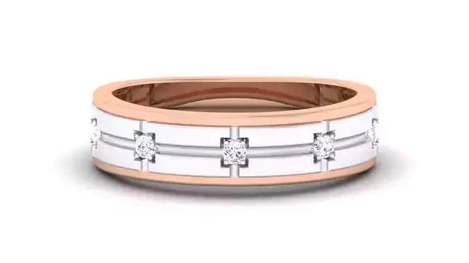 Couple Band Ring 3dm render detail 