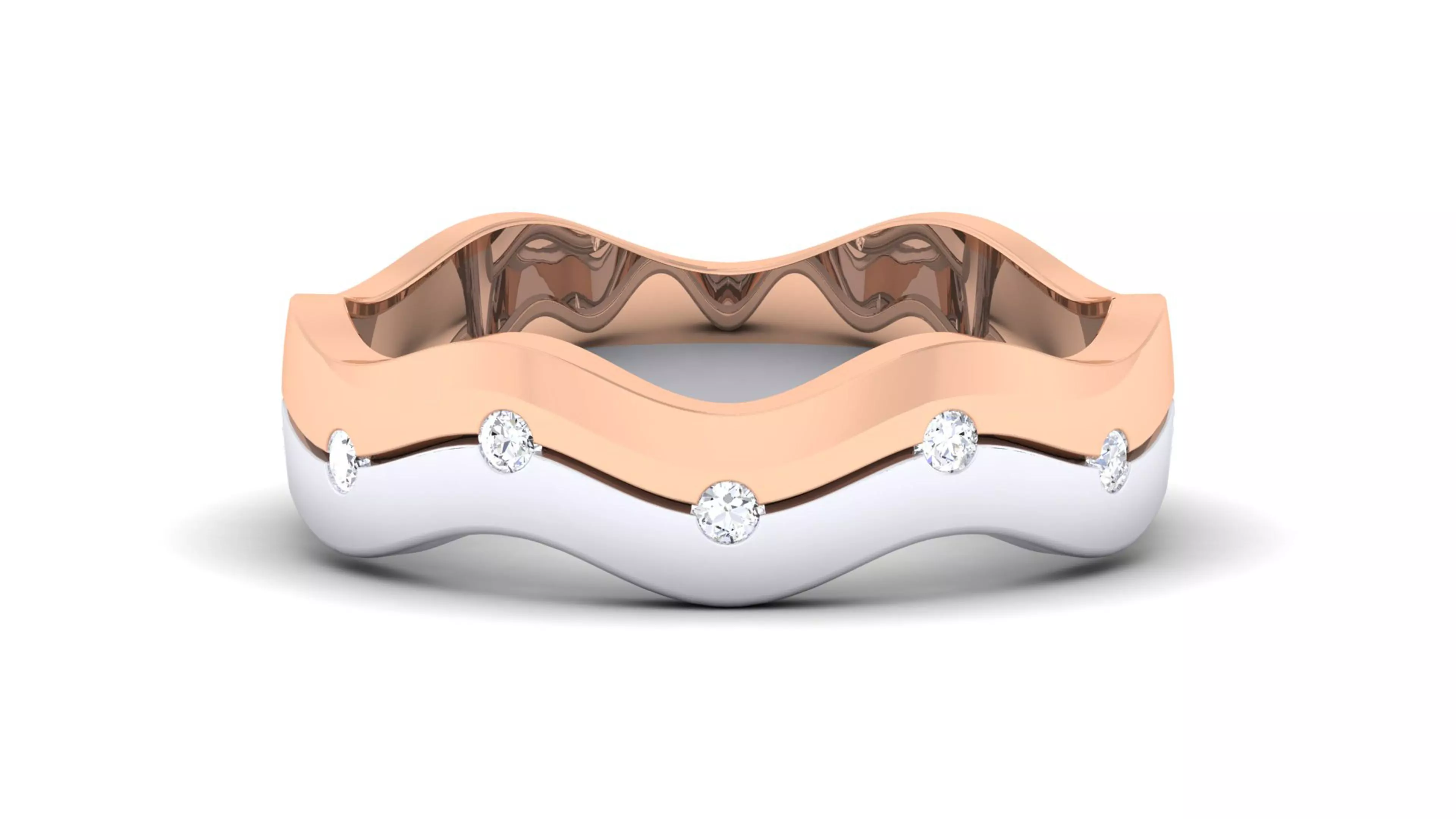 Couple Band Ring 3dm render detail 3D print model