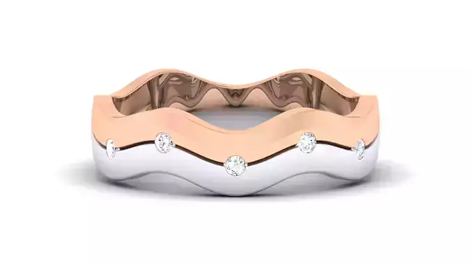 Couple Band Ring 3dm render detail 