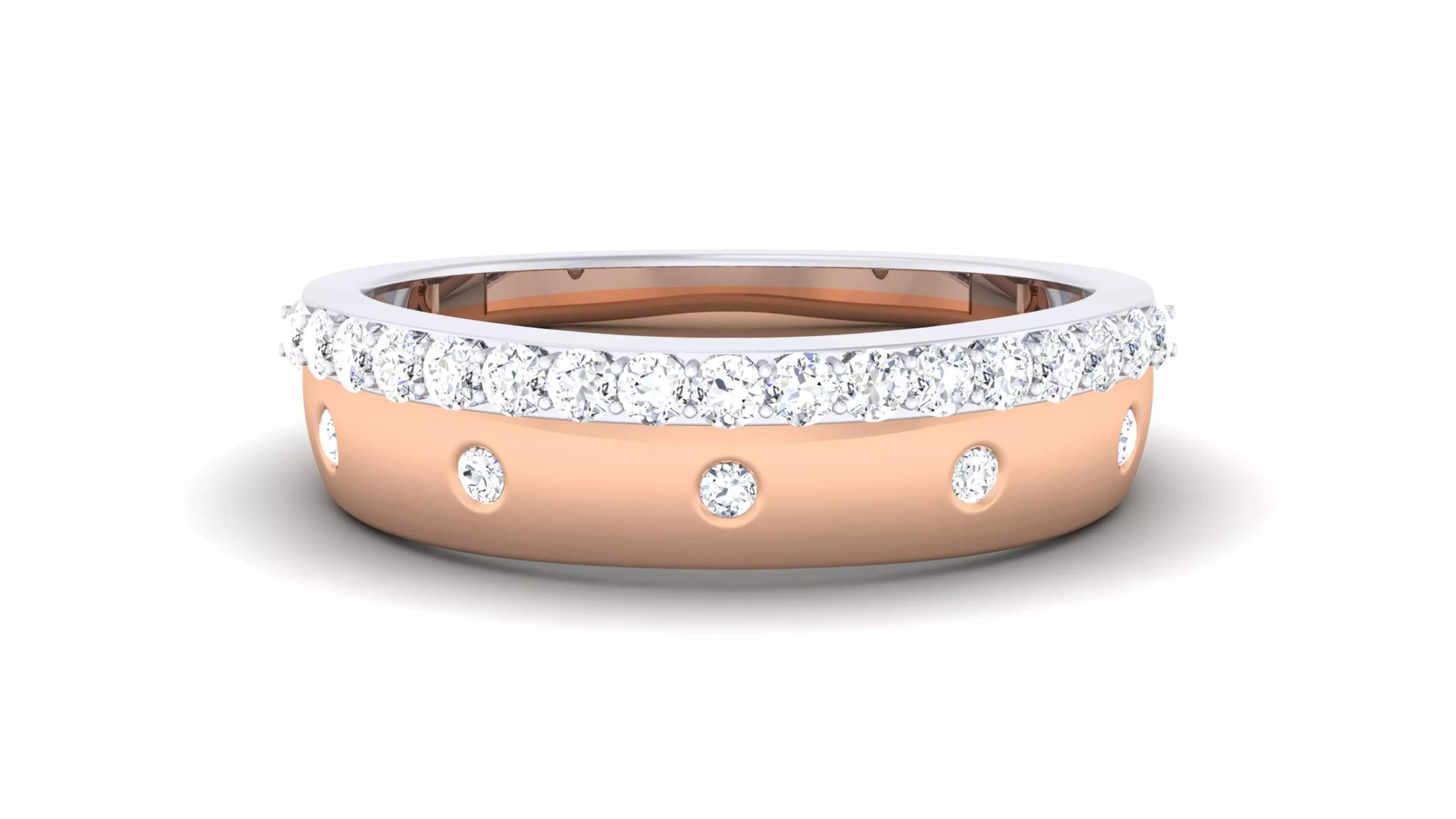Couple Band Ring 3dm render detail 3D print model