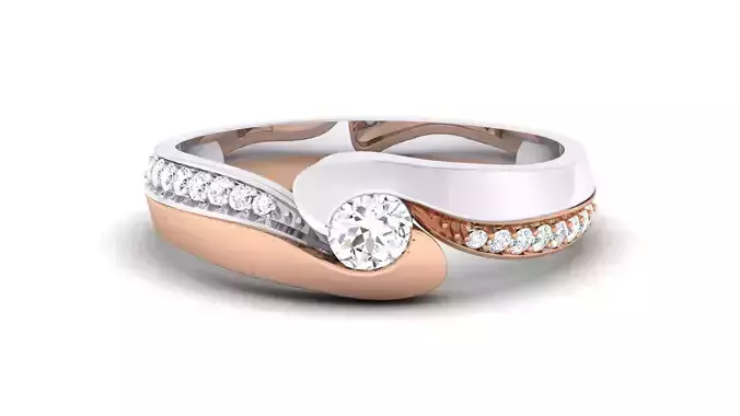 Couple Band Ring 3dm render detail 