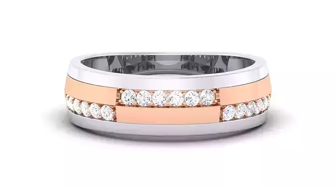 Couple Band Ring 3dm render detail 