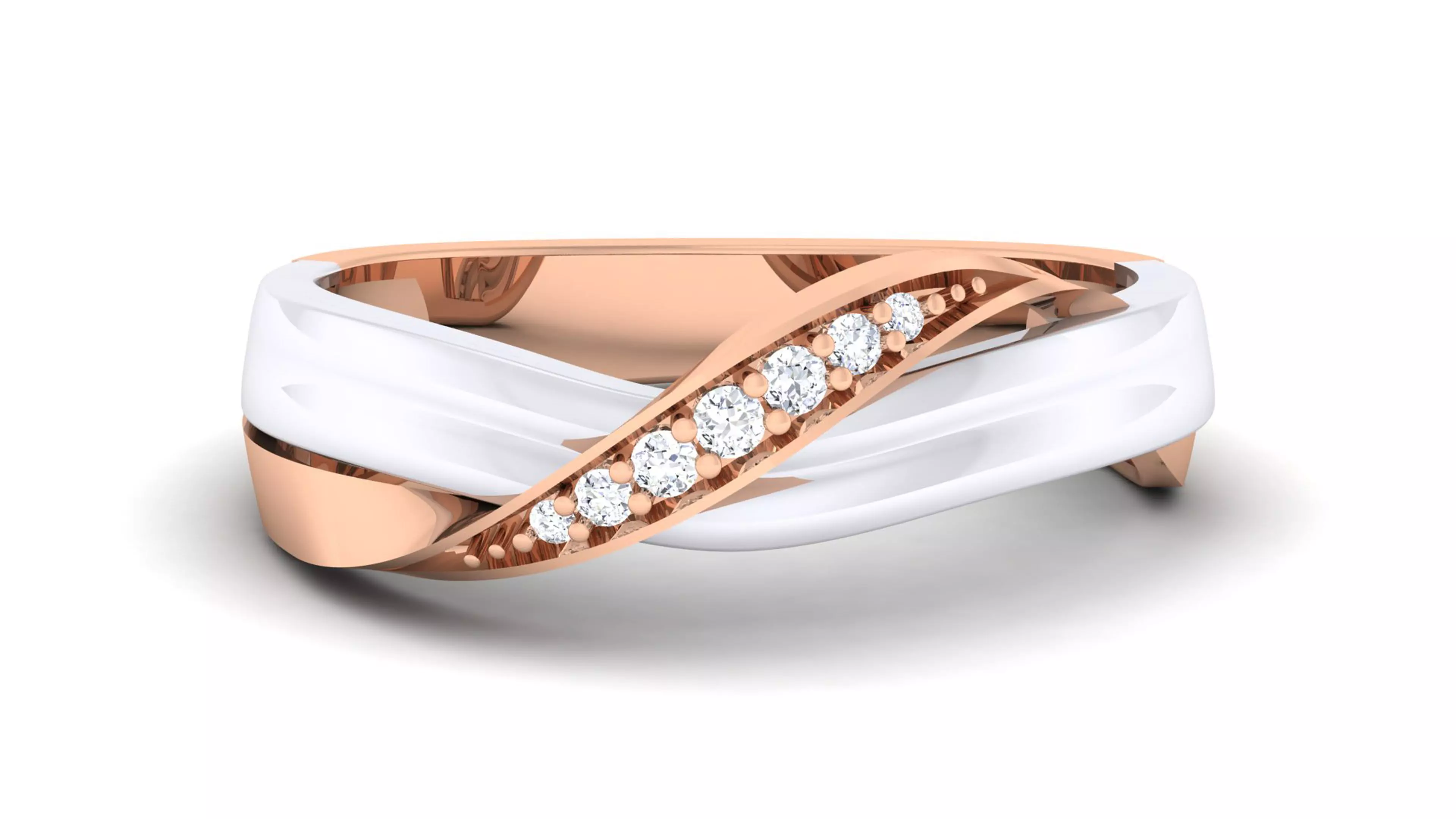 Couple Band Ring 3dm render detail 3D print model