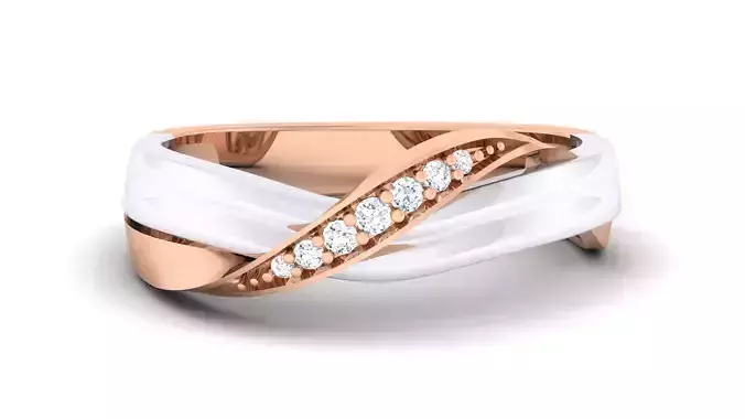 Couple Band Ring 3dm render detail 