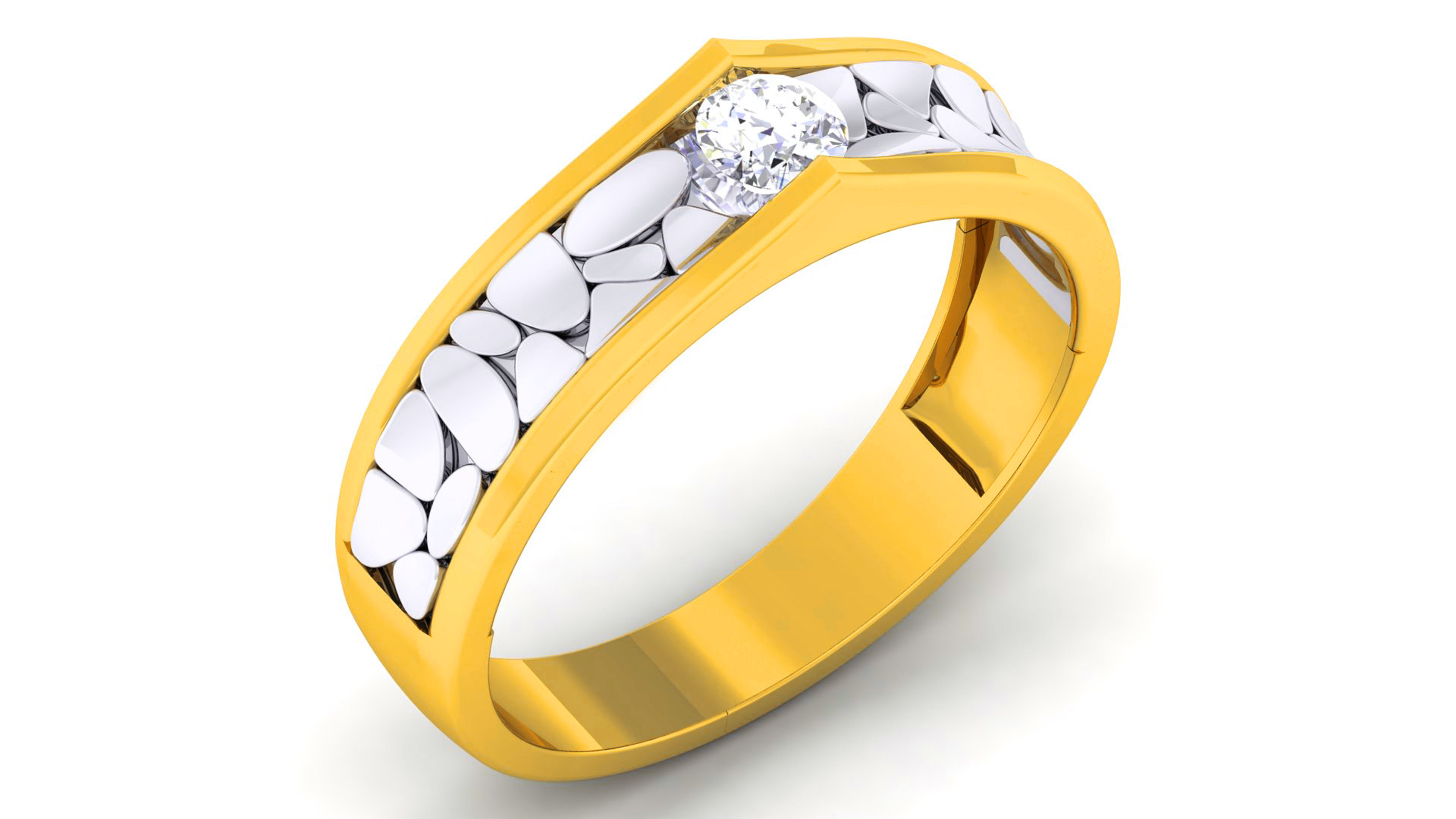 Couple Band Ring 3dm render detail  3D print model_7