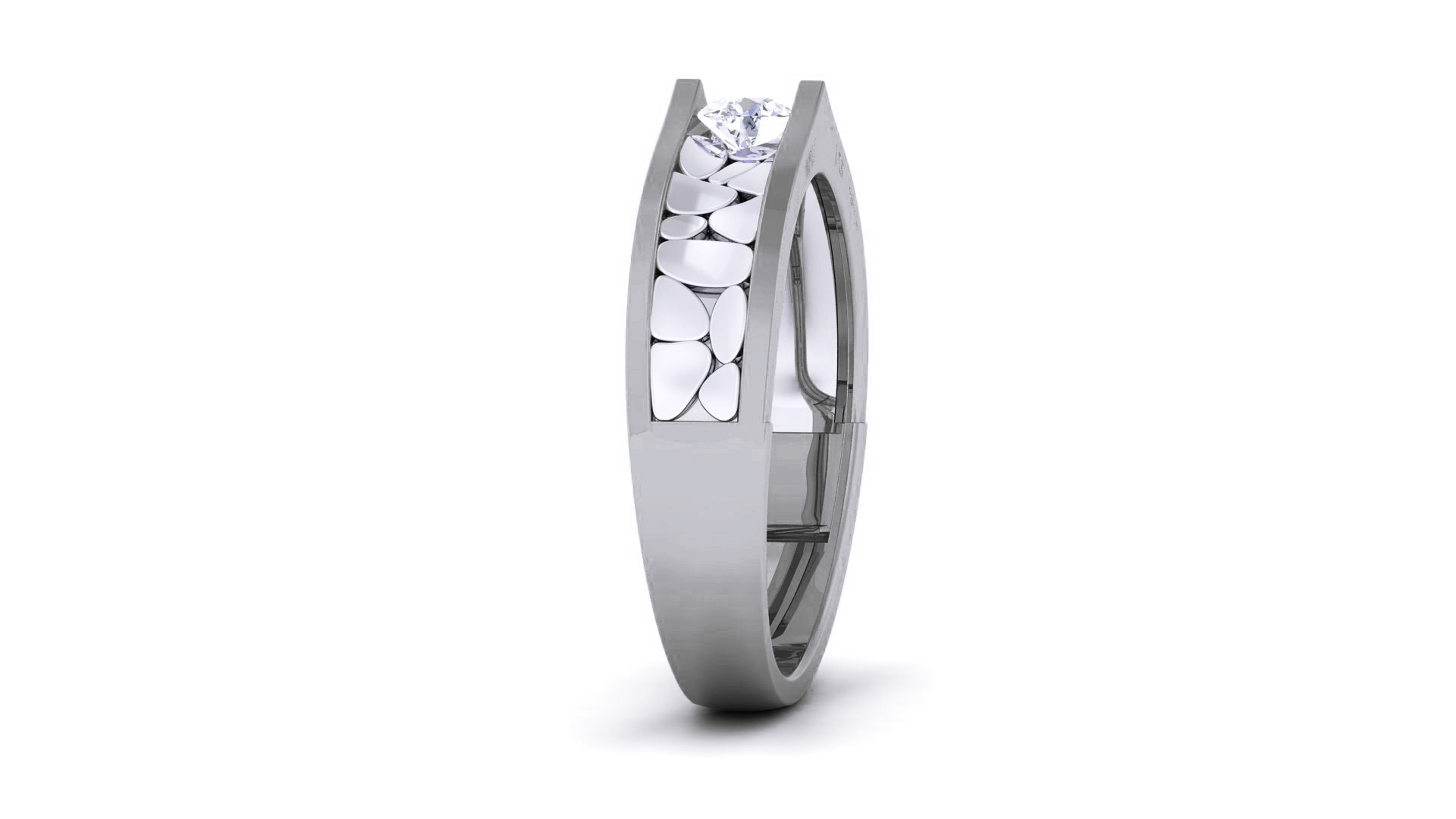 Couple Band Ring 3dm render detail  3D print model_22