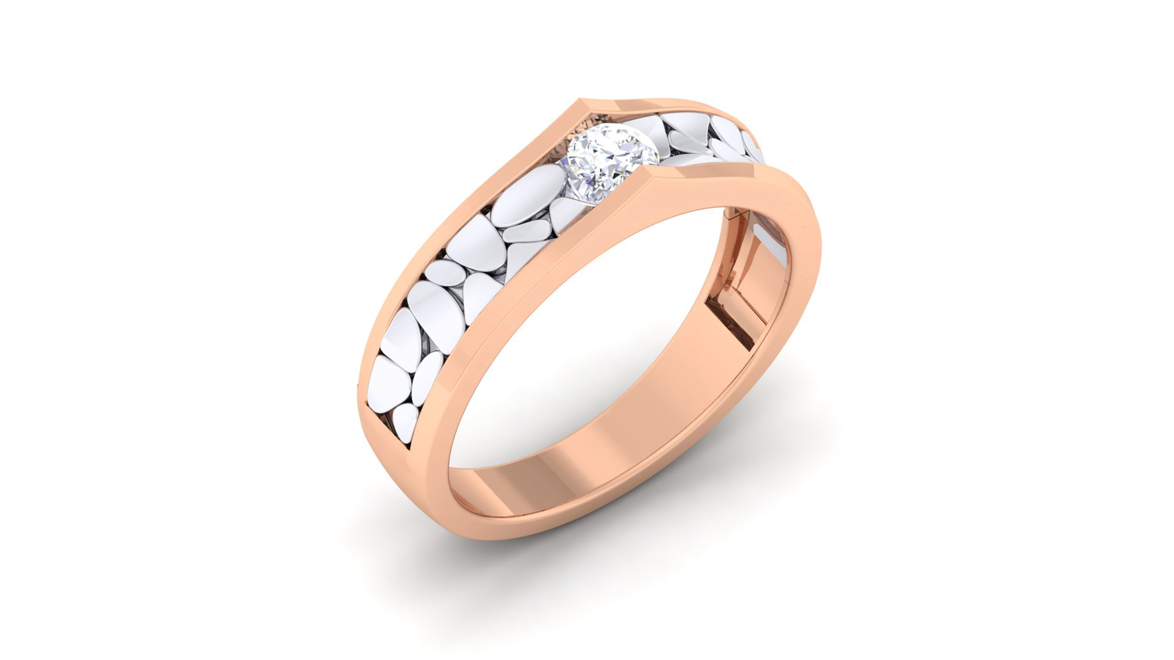 Couple Band Ring 3dm render detail  3D print model_18