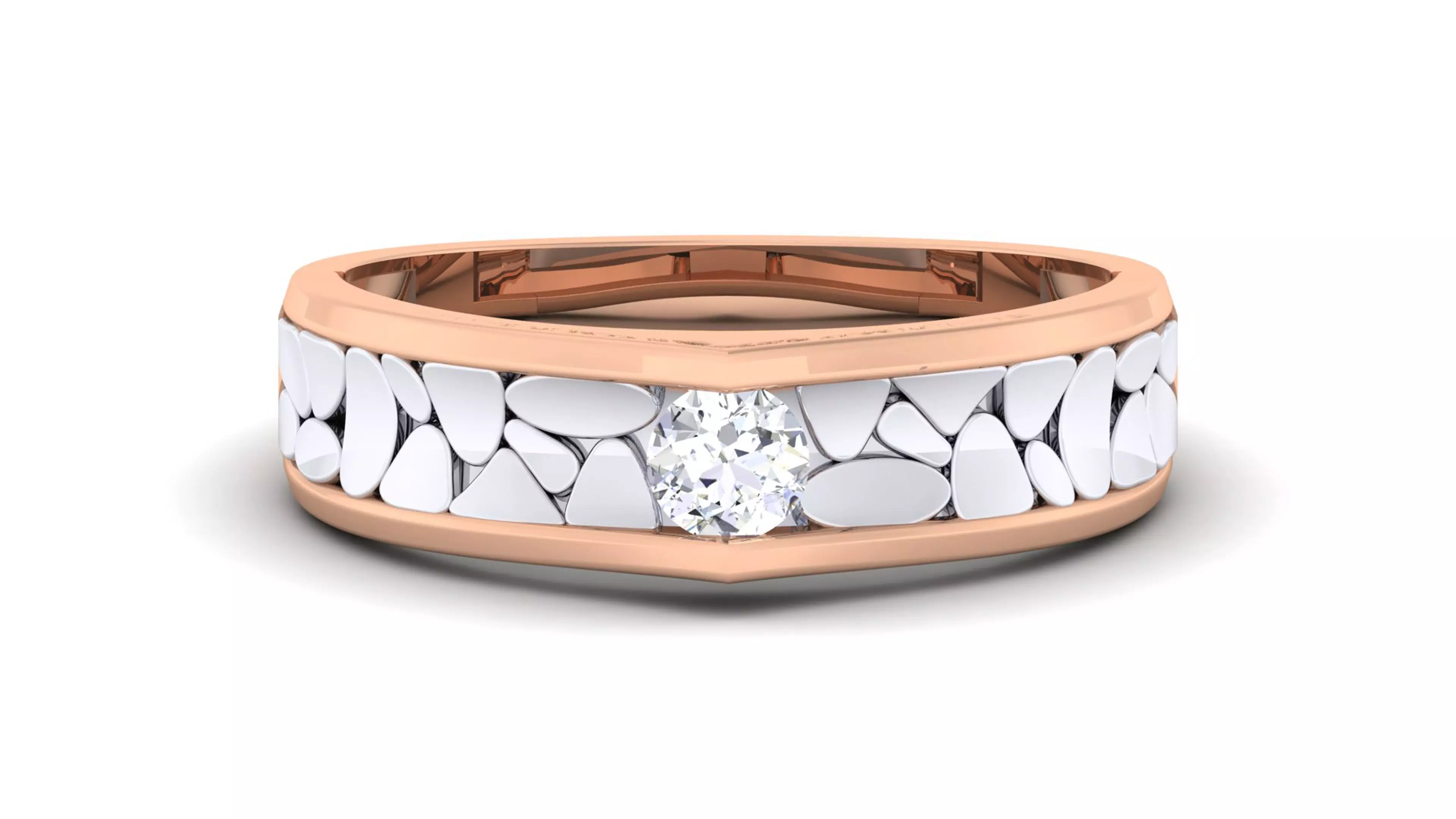 Couple Band Ring 3dm render detail  3D print model_0