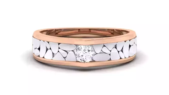 Couple Band Ring 3dm render detail 