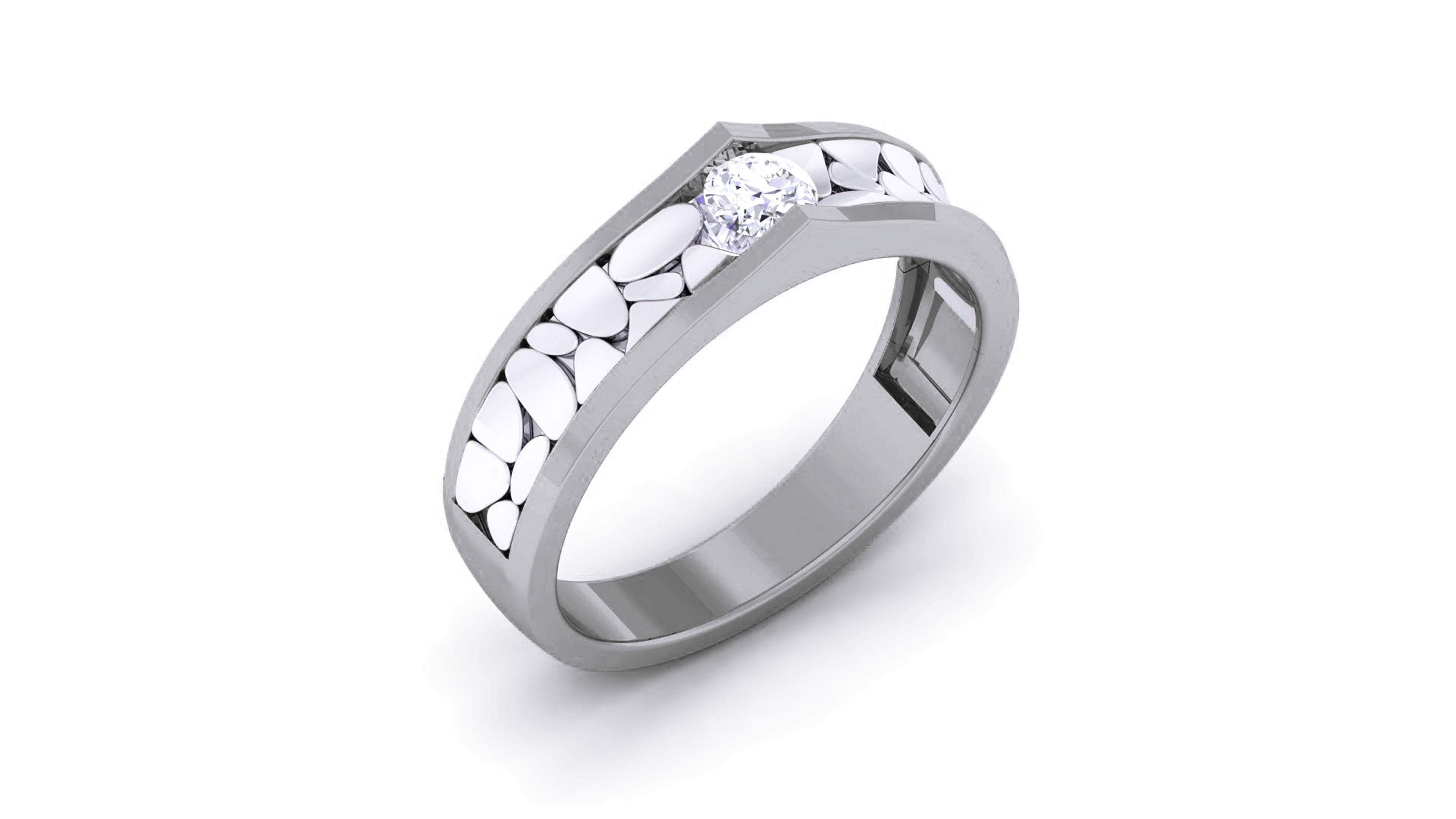 Couple Band Ring 3dm render detail  3D print model_17