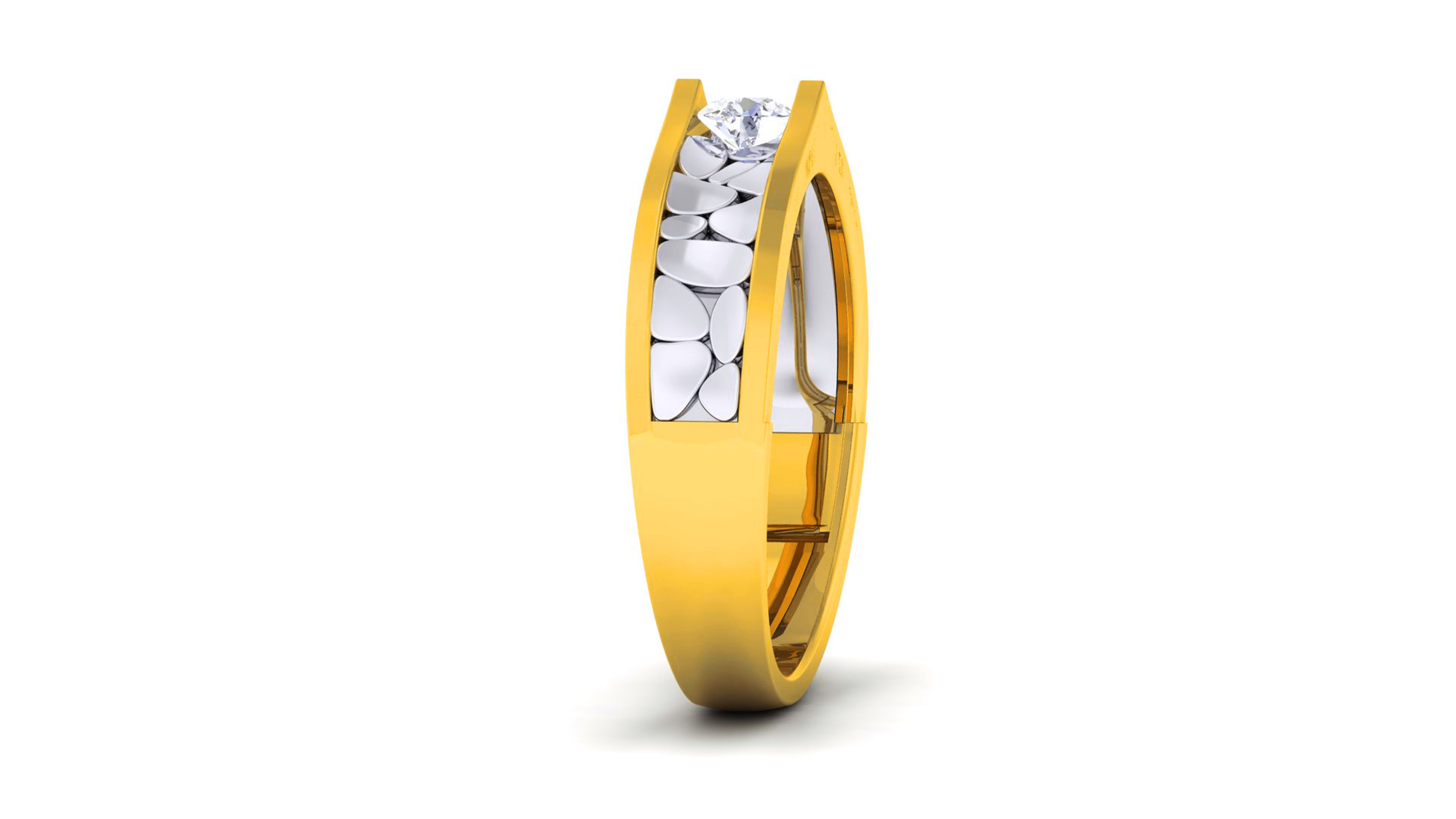 Couple Band Ring 3dm render detail  3D print model_21