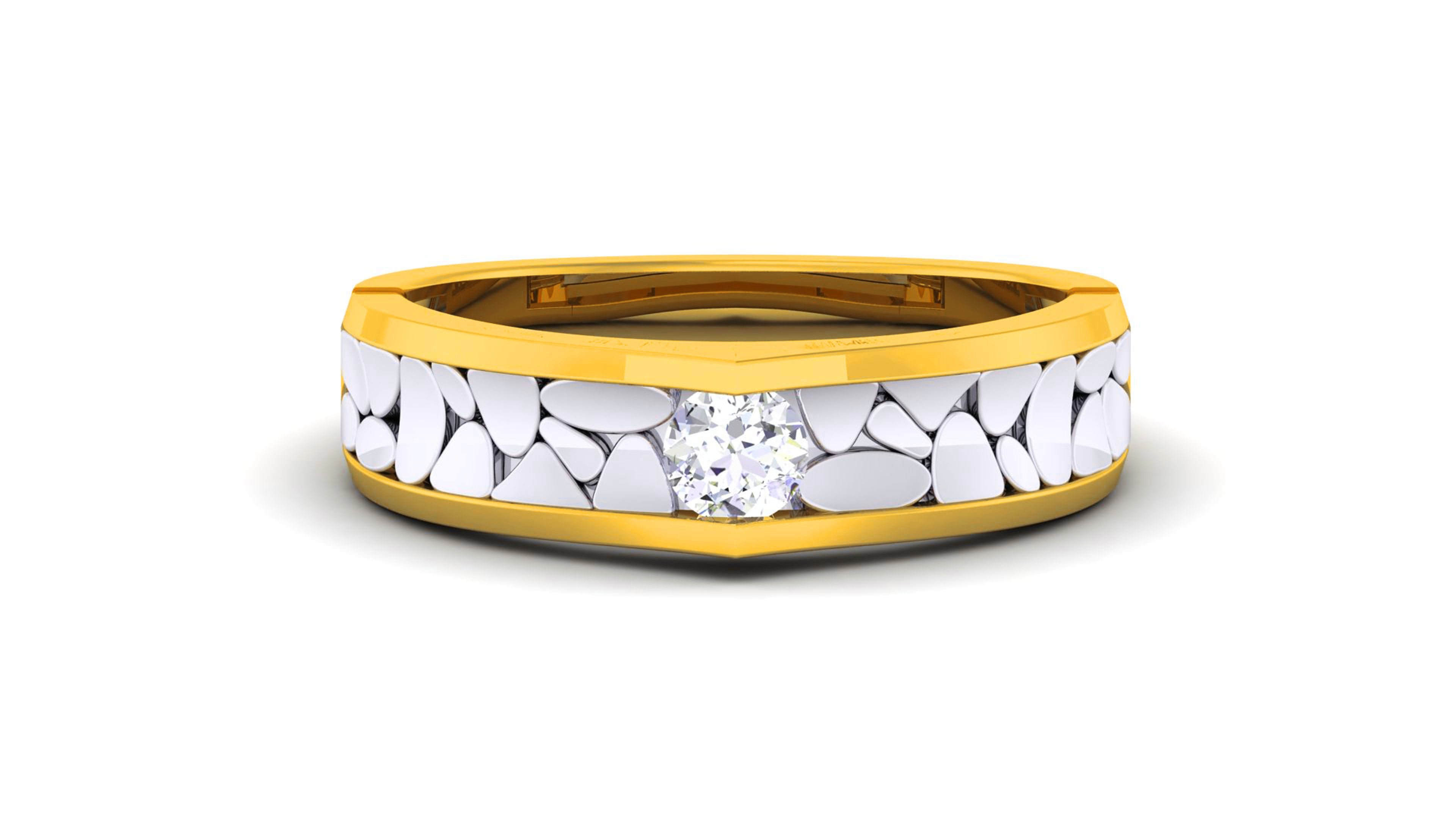 Couple Band Ring 3dm render detail  3D print model_24