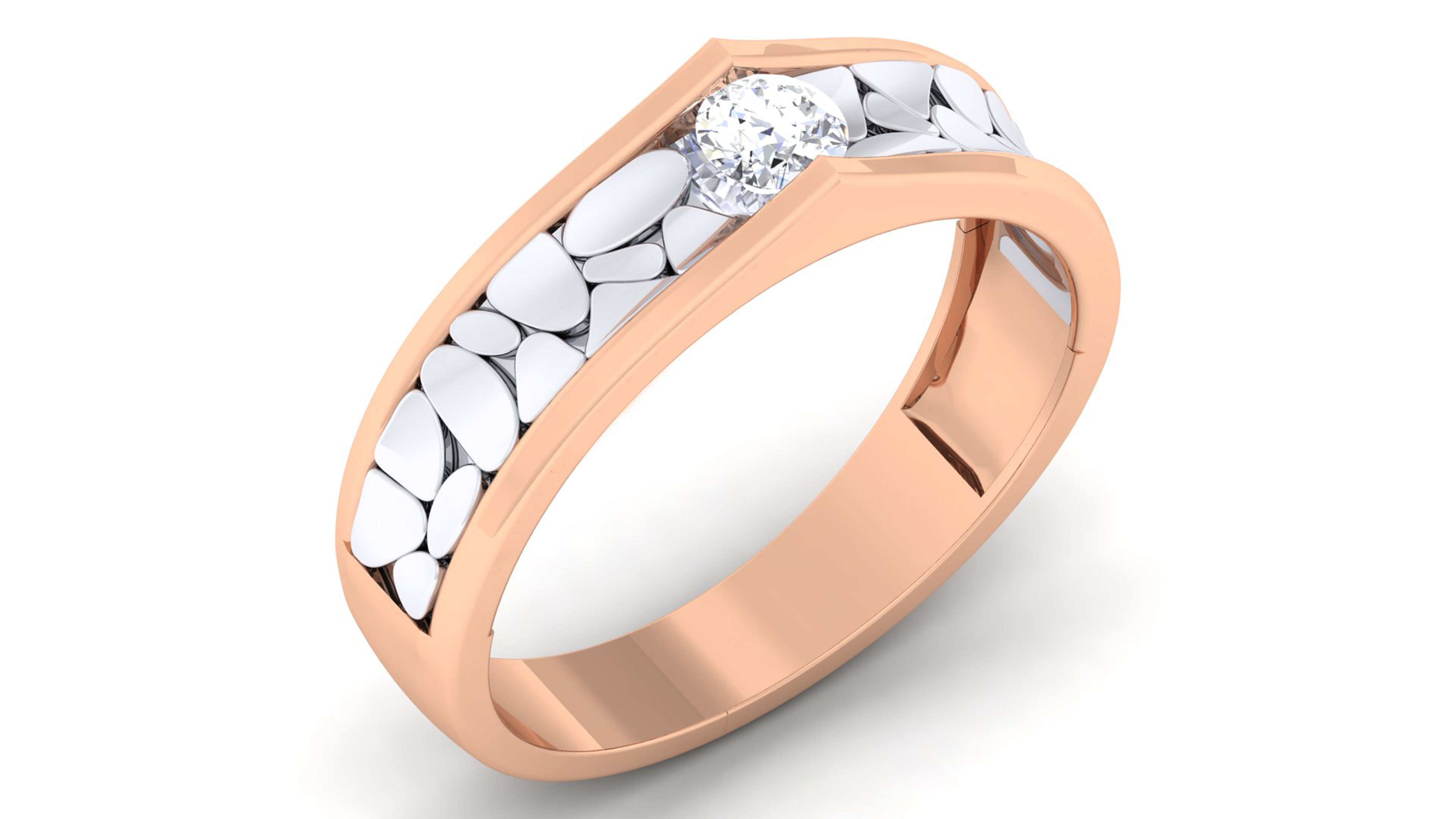 Couple Band Ring 3dm render detail  3D print model_6