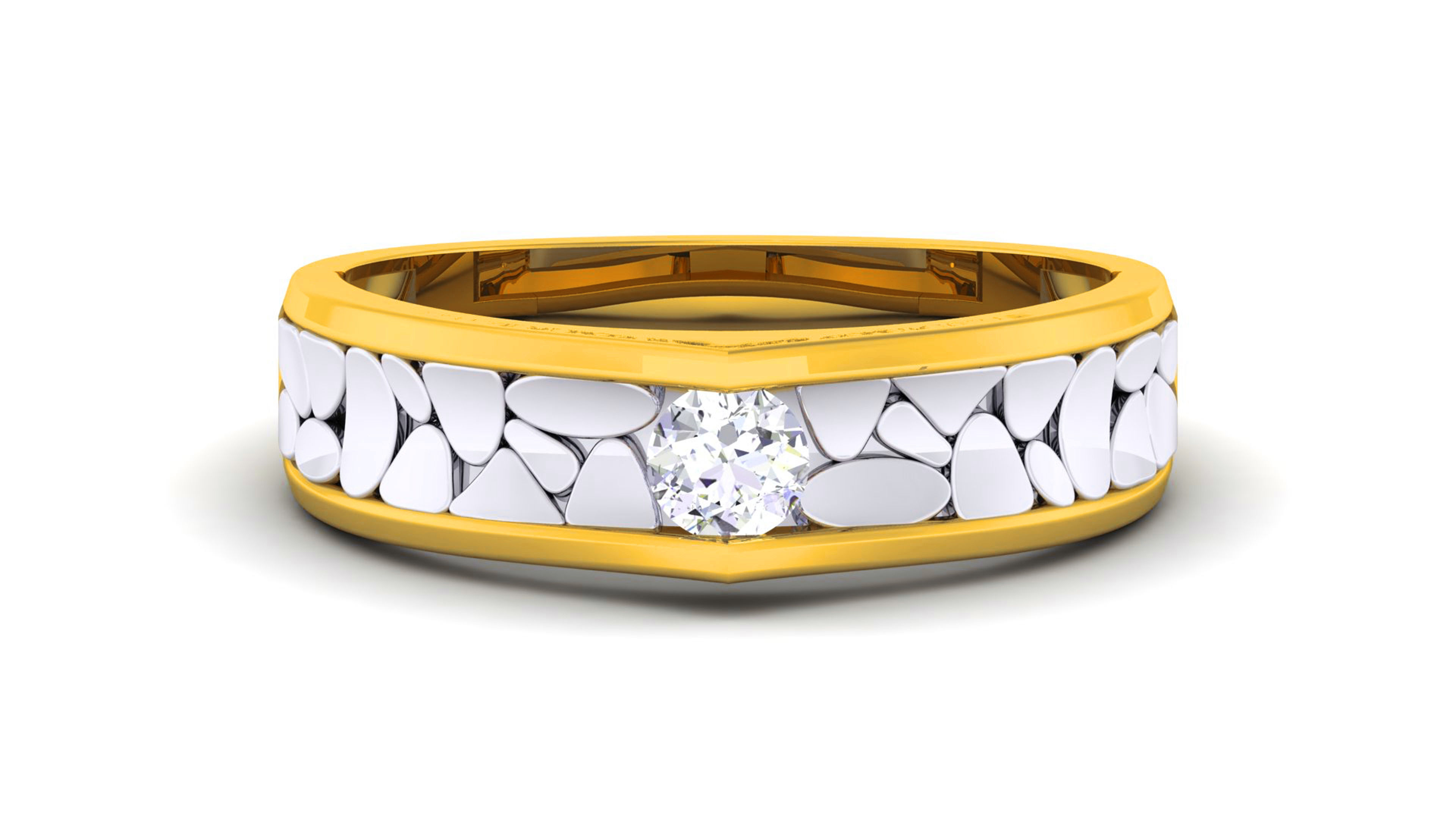 Couple Band Ring 3dm render detail  3D print model_12