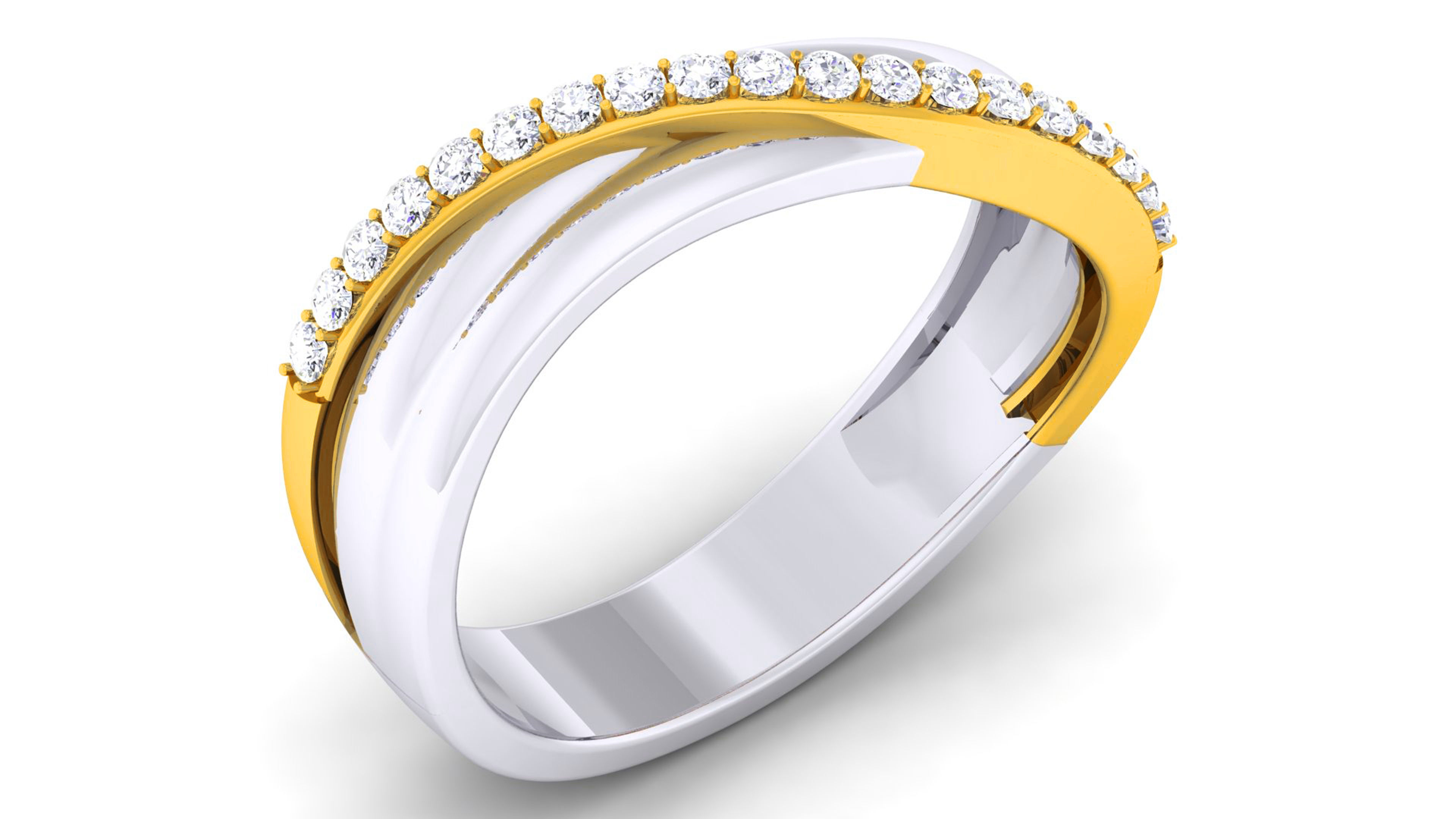 Couple Band Ring 3dm render detail  3D print model_7