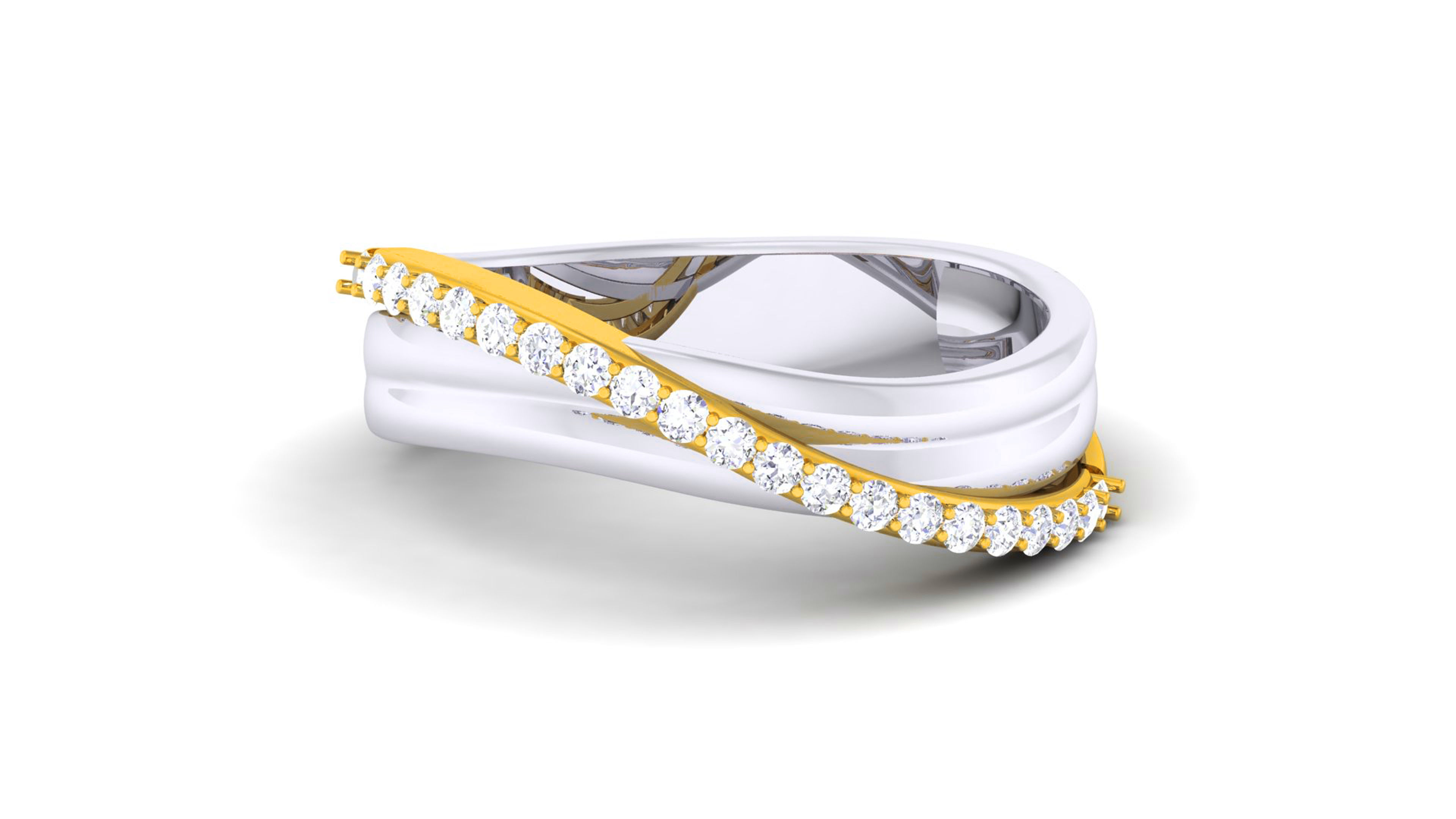 Couple Band Ring 3dm render detail  3D print model_25