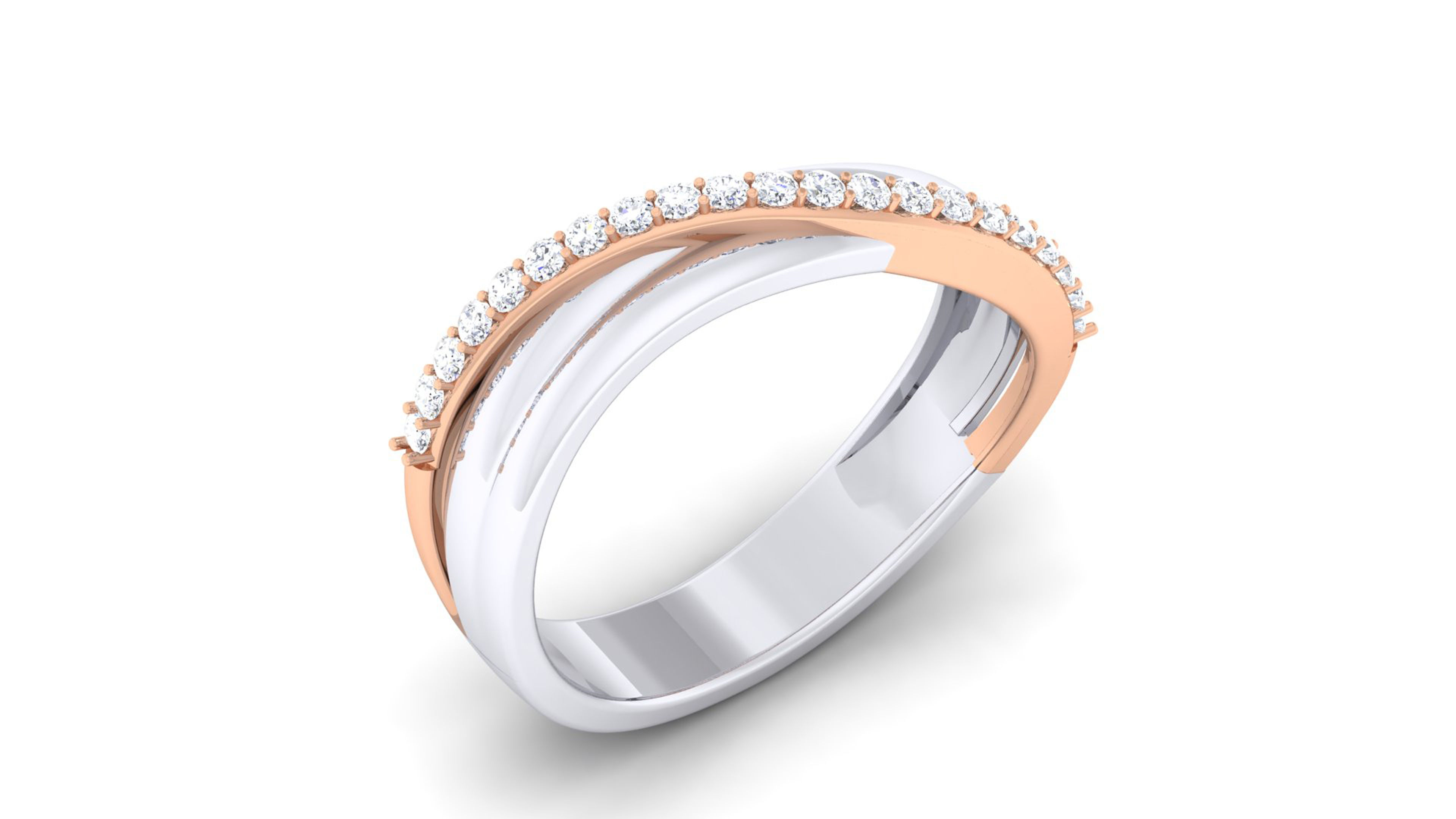 Couple Band Ring 3dm render detail  3D print model_17