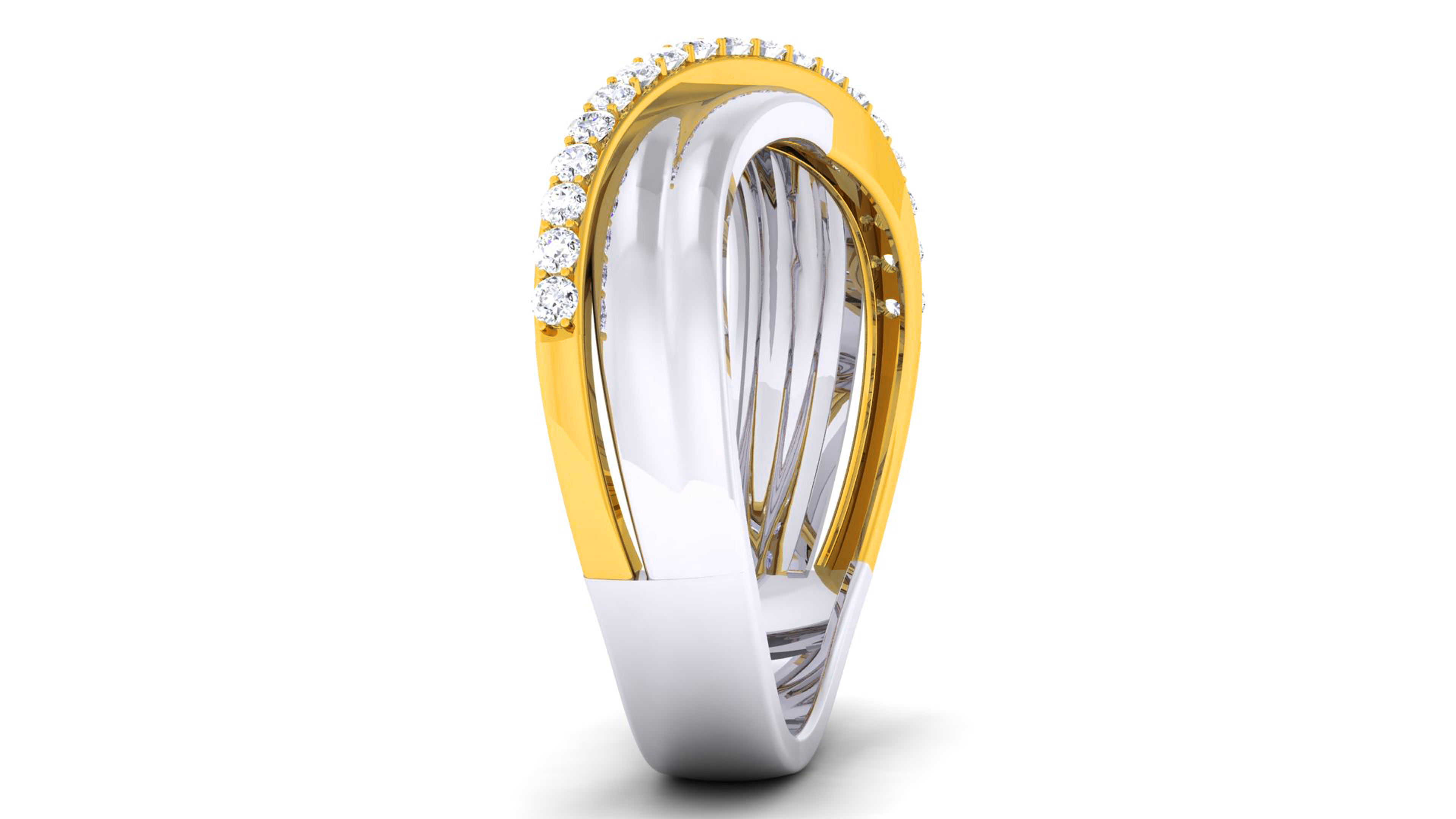 Couple Band Ring 3dm render detail  3D print model_10