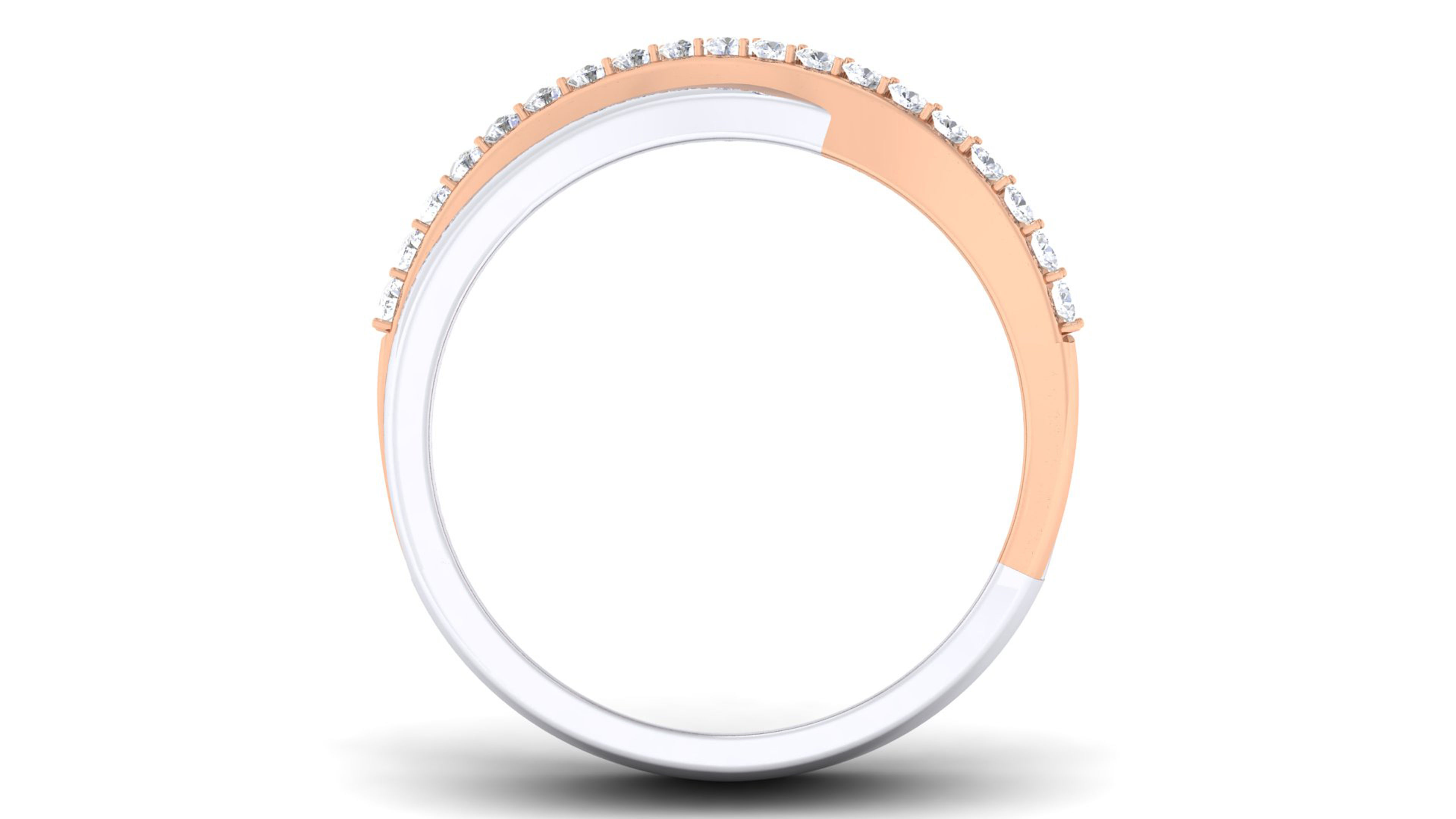 Couple Band Ring 3dm render detail  3D print model_3