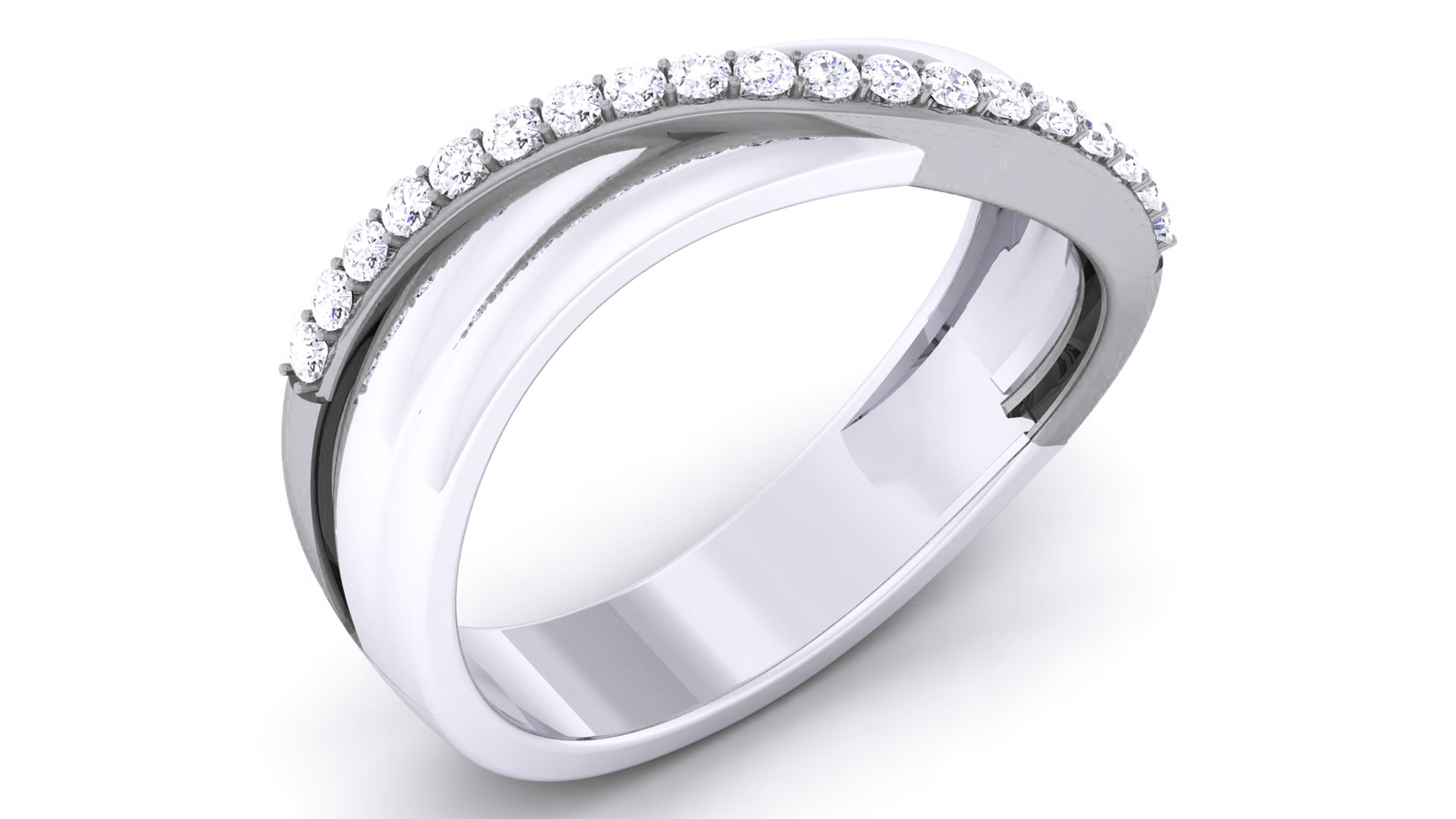 Couple Band Ring 3dm render detail  3D print model_8