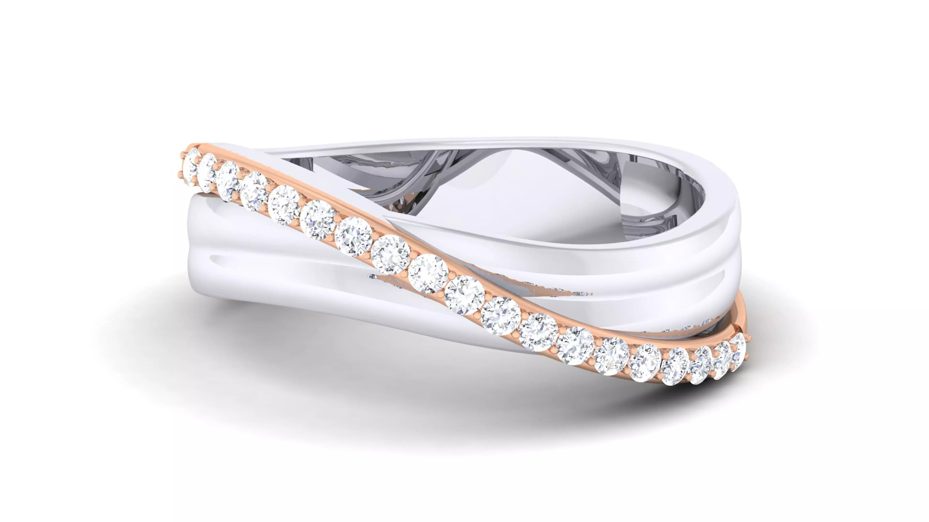 Couple Band Ring 3dm render detail  3D print model_0