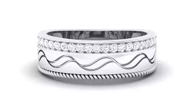 Couple Band Ring 3dm render detail 