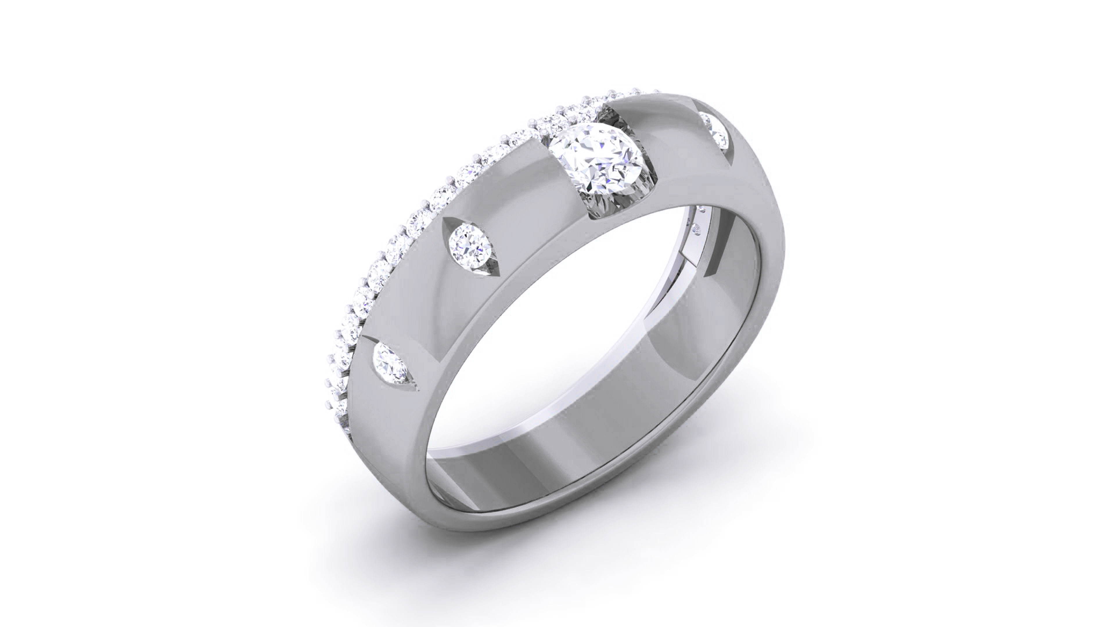Couple Band Ring 3dm render detail  3D print model_18