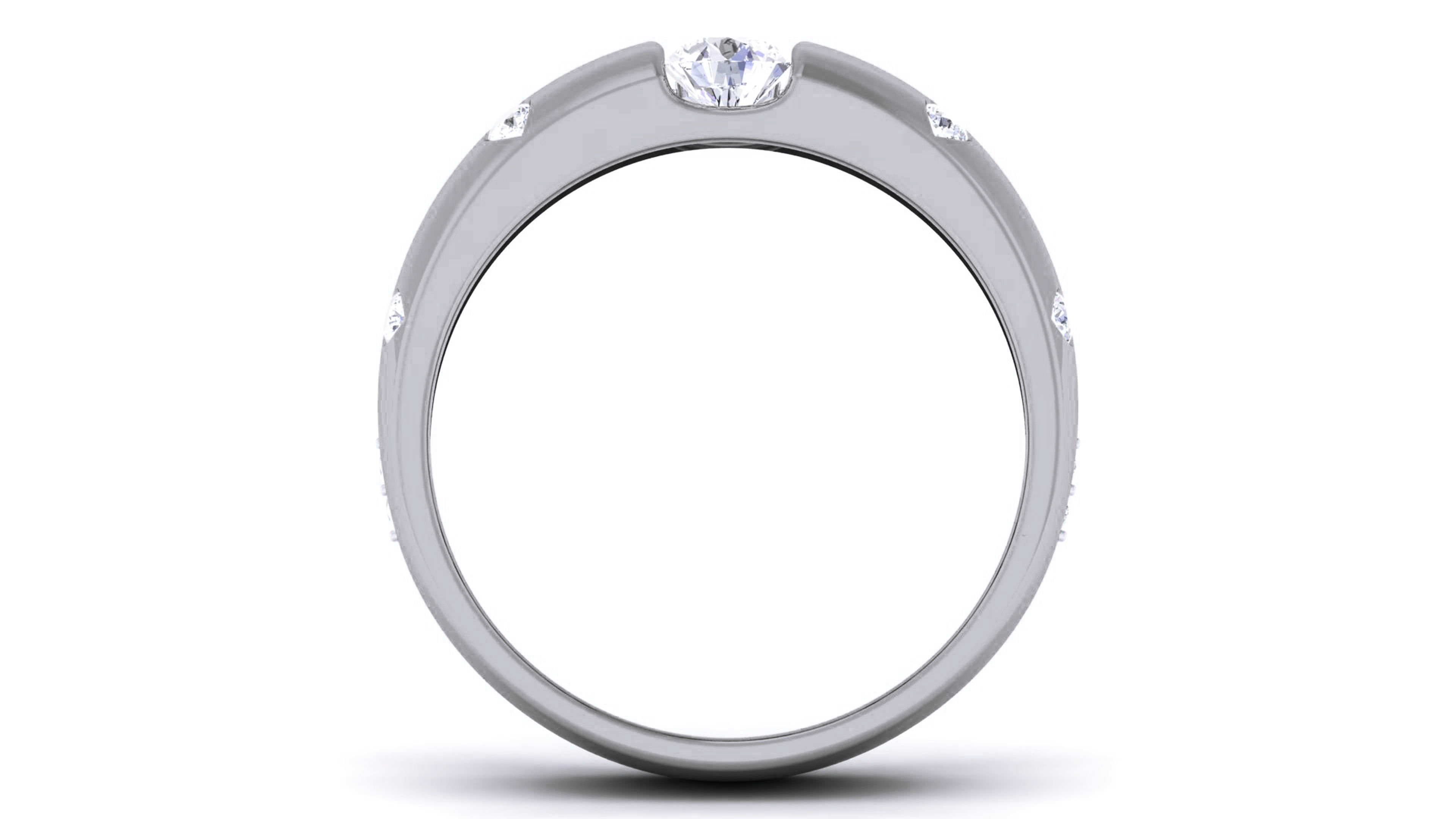 Couple Band Ring 3dm render detail  3D print model_5